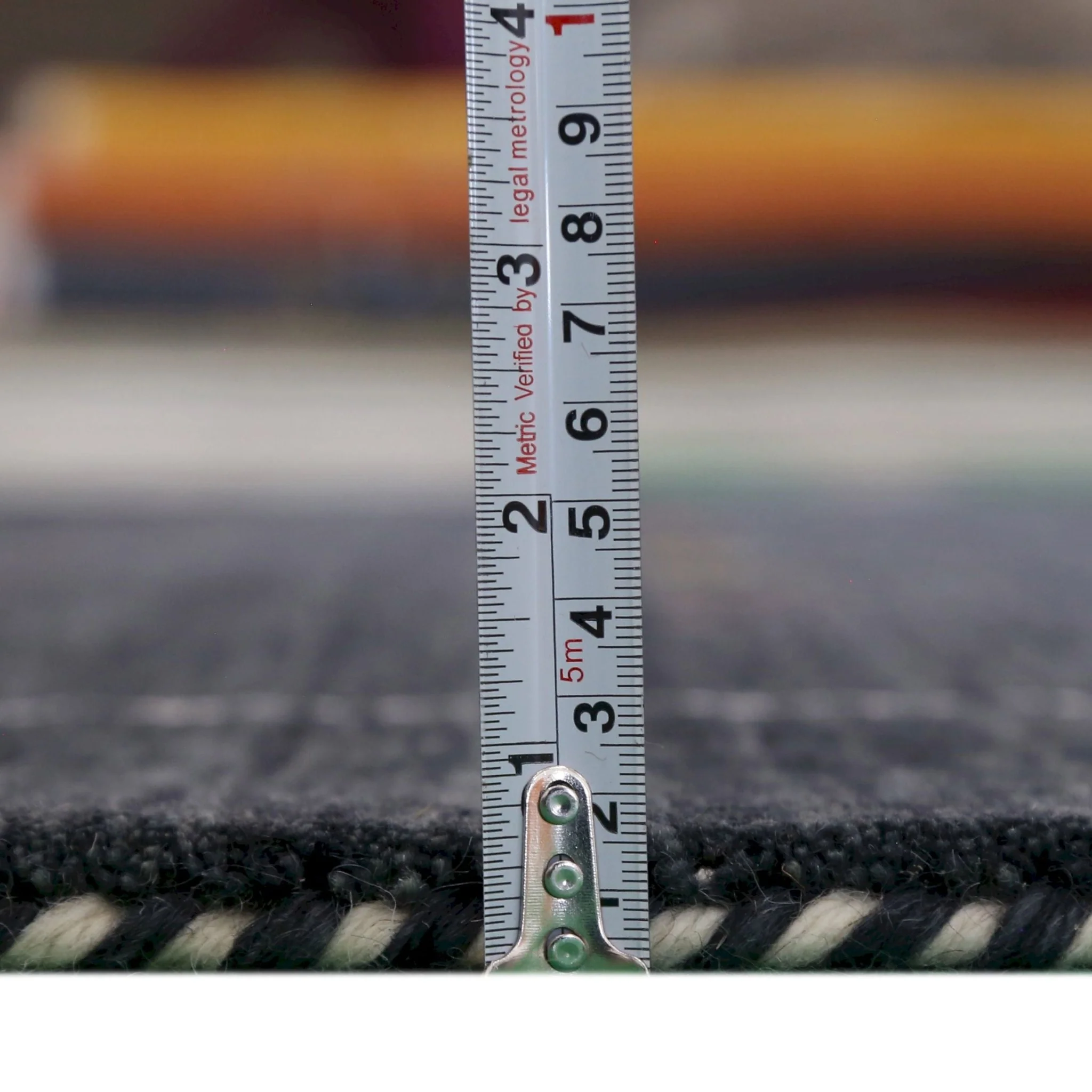Modern Charcoal And White Hand Loomed Wool Area Rug - Image 7