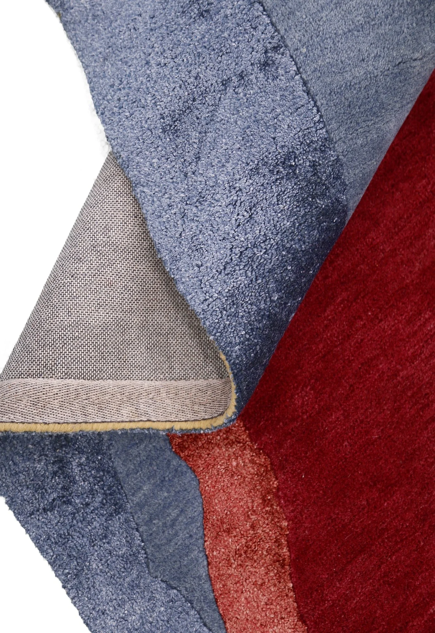Modern Color Blocks Hand Tufted 5x8 Wool Area Rug - Image 4