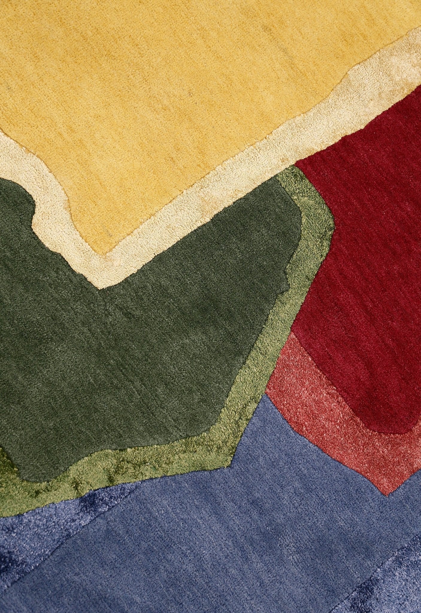 Modern Color Blocks Hand Tufted 5x8 Wool Area Rug - Image 5