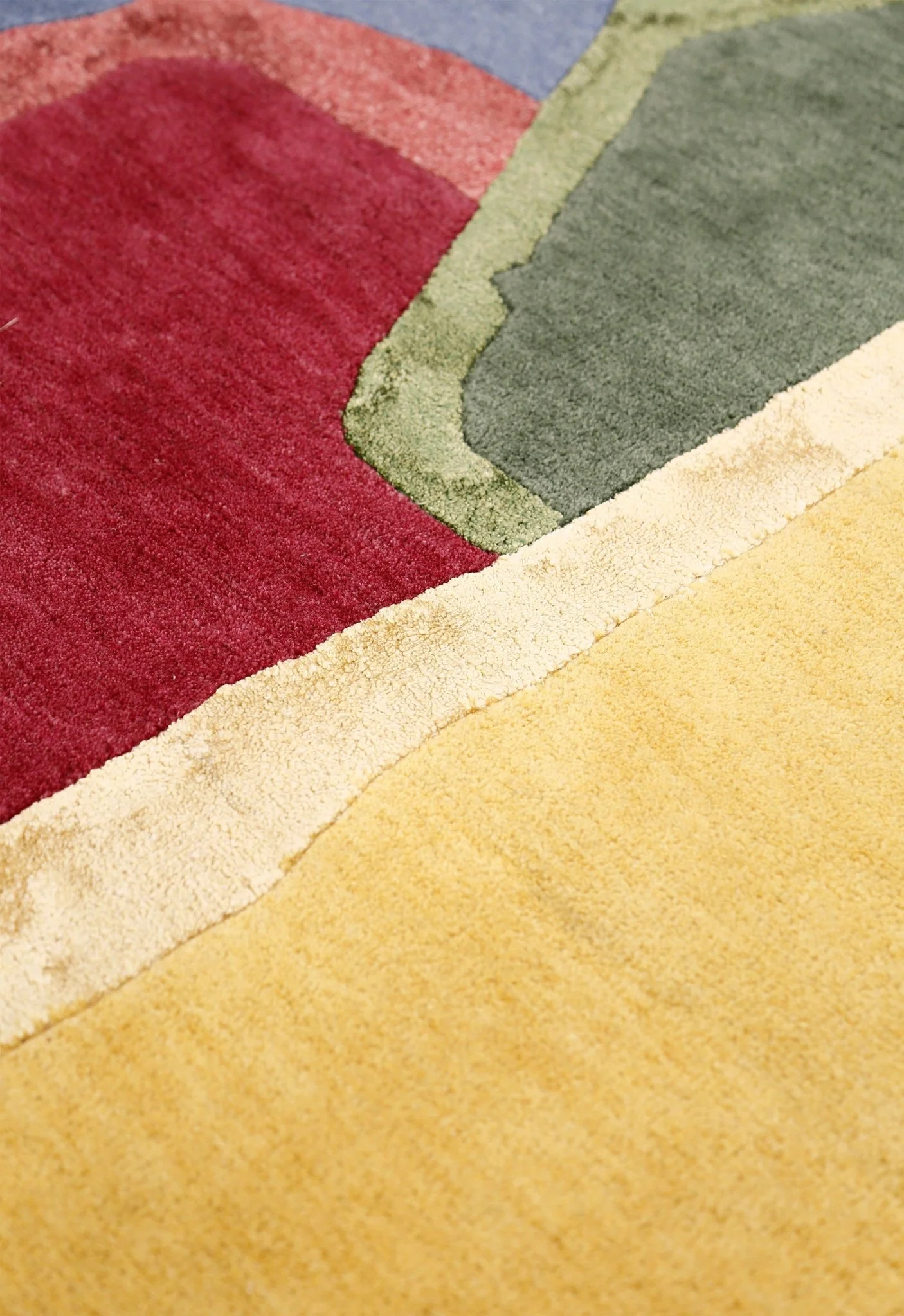 Modern Color Blocks Hand Tufted 5x8 Wool Area Rug - Image 6
