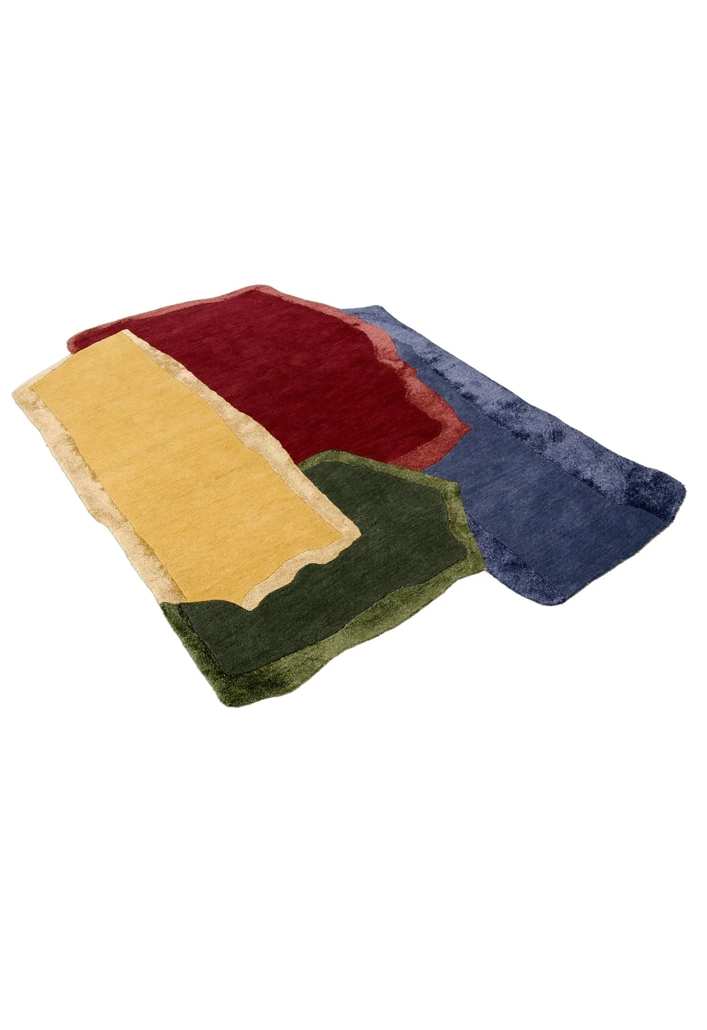 Modern Color Blocks Hand Tufted 5x8 Wool Area Rug - Image 8