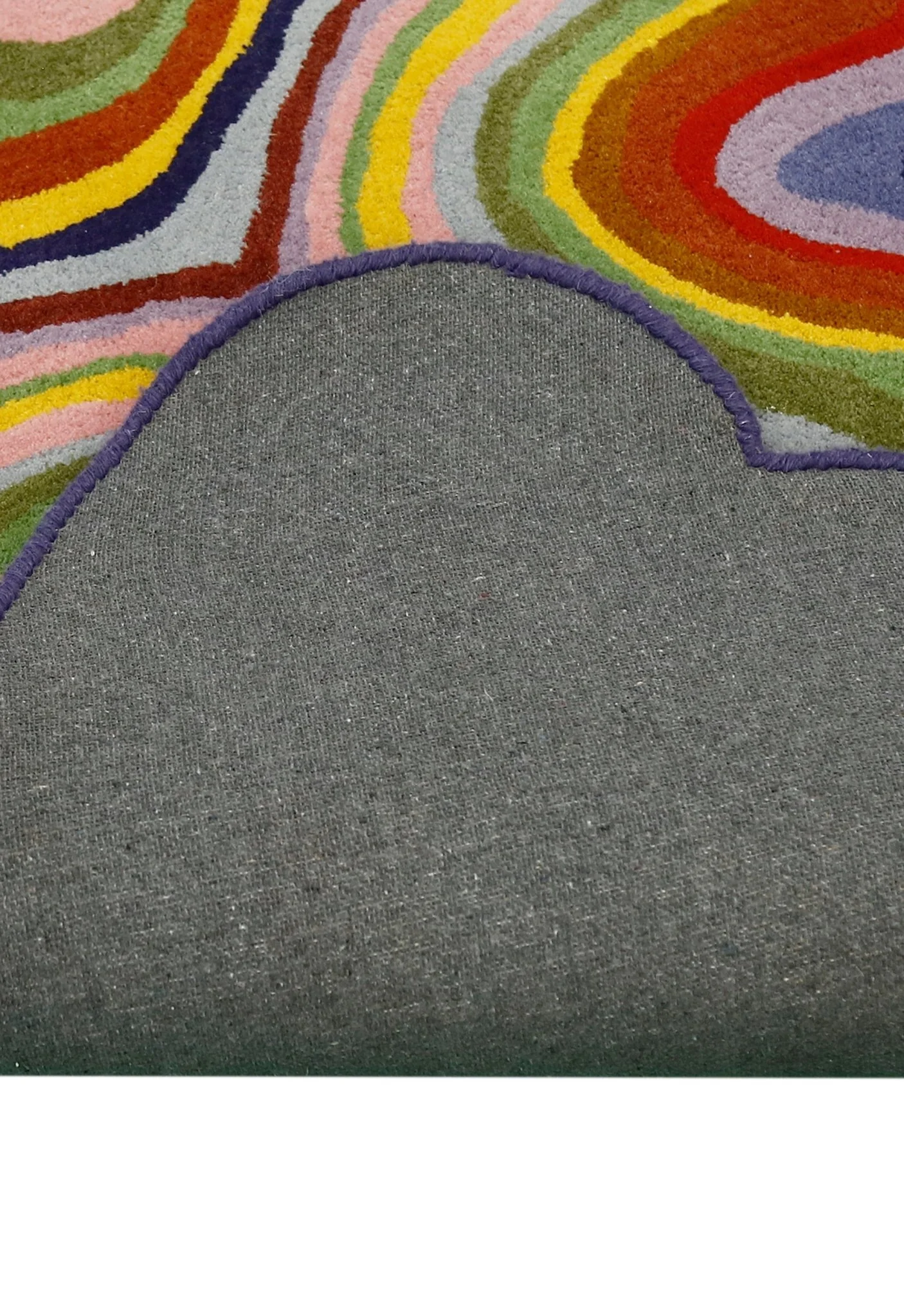 Modern Colorburst Ripple Hand Tufted 6x6 Wool Rug - Image 4