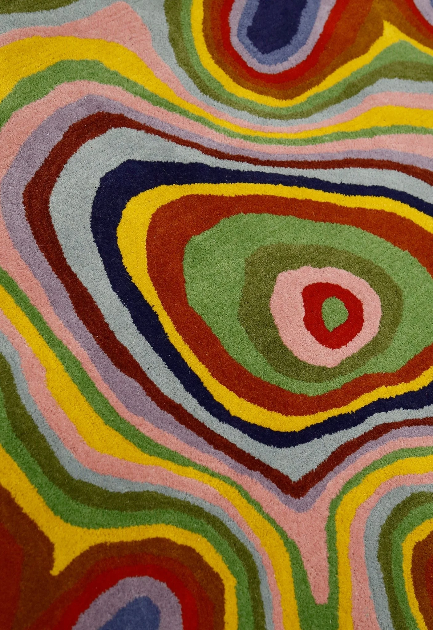 Modern Colorburst Ripple Hand Tufted 6x6 Wool Rug - Image 6