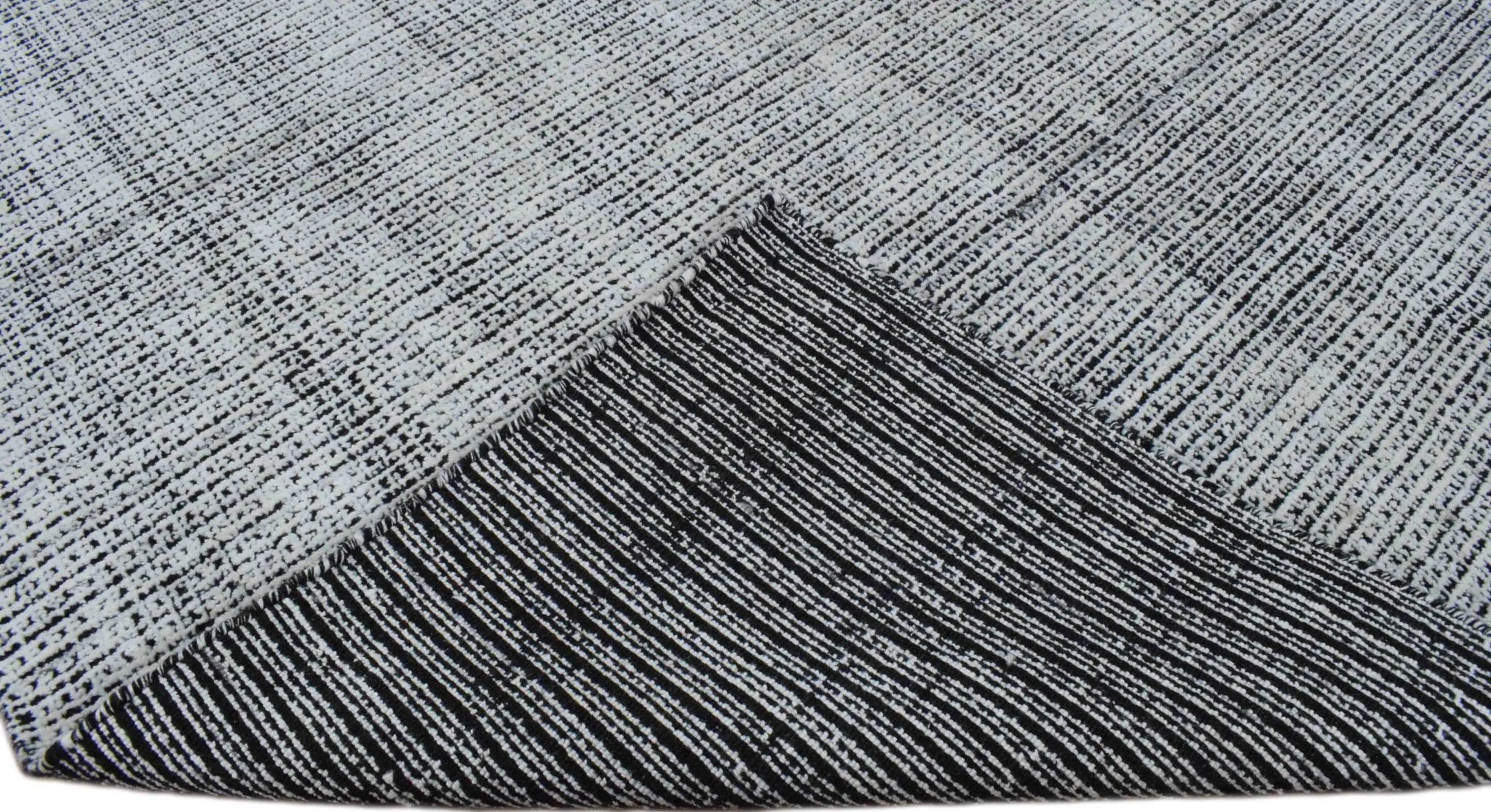 Modern Contemporary 5x8 Black and White Handmade Area Rug - Image 7