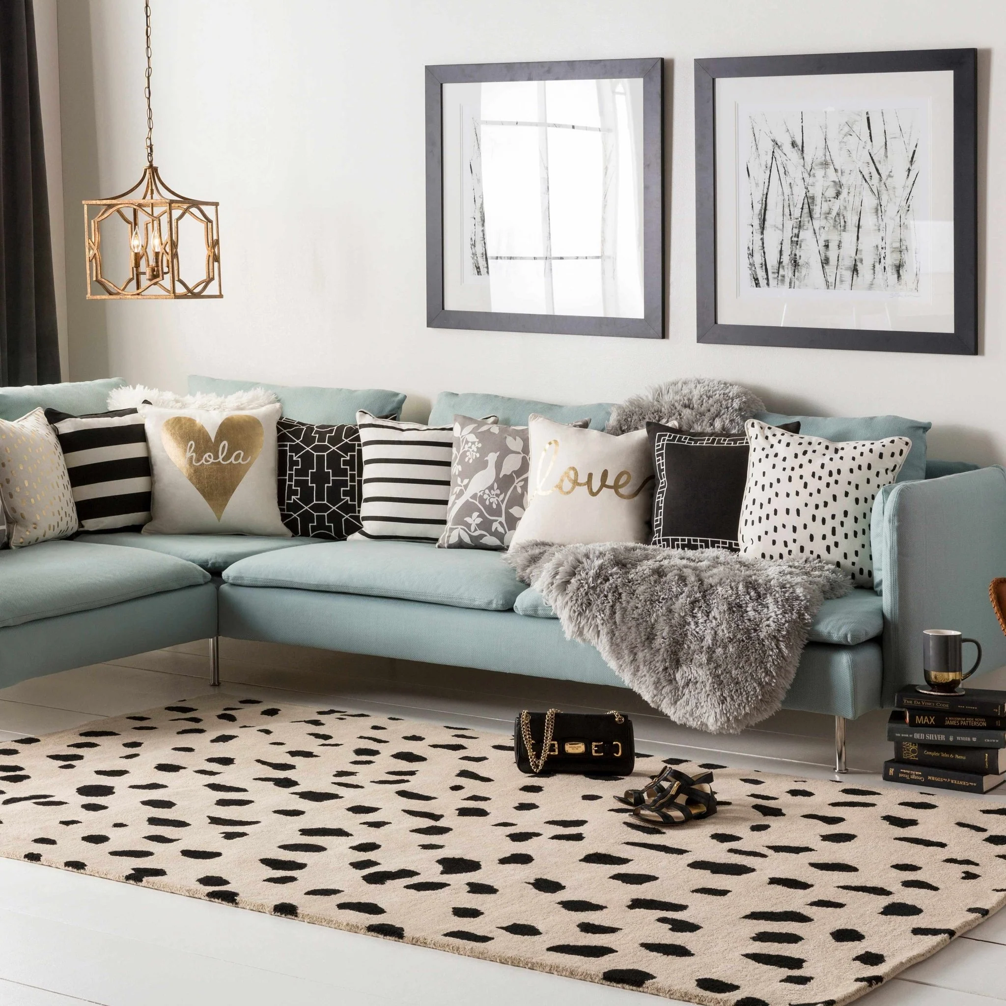Modern Contemporary Leopard Print Beige and Black Hand Tufted wool Area Rug - Image 13