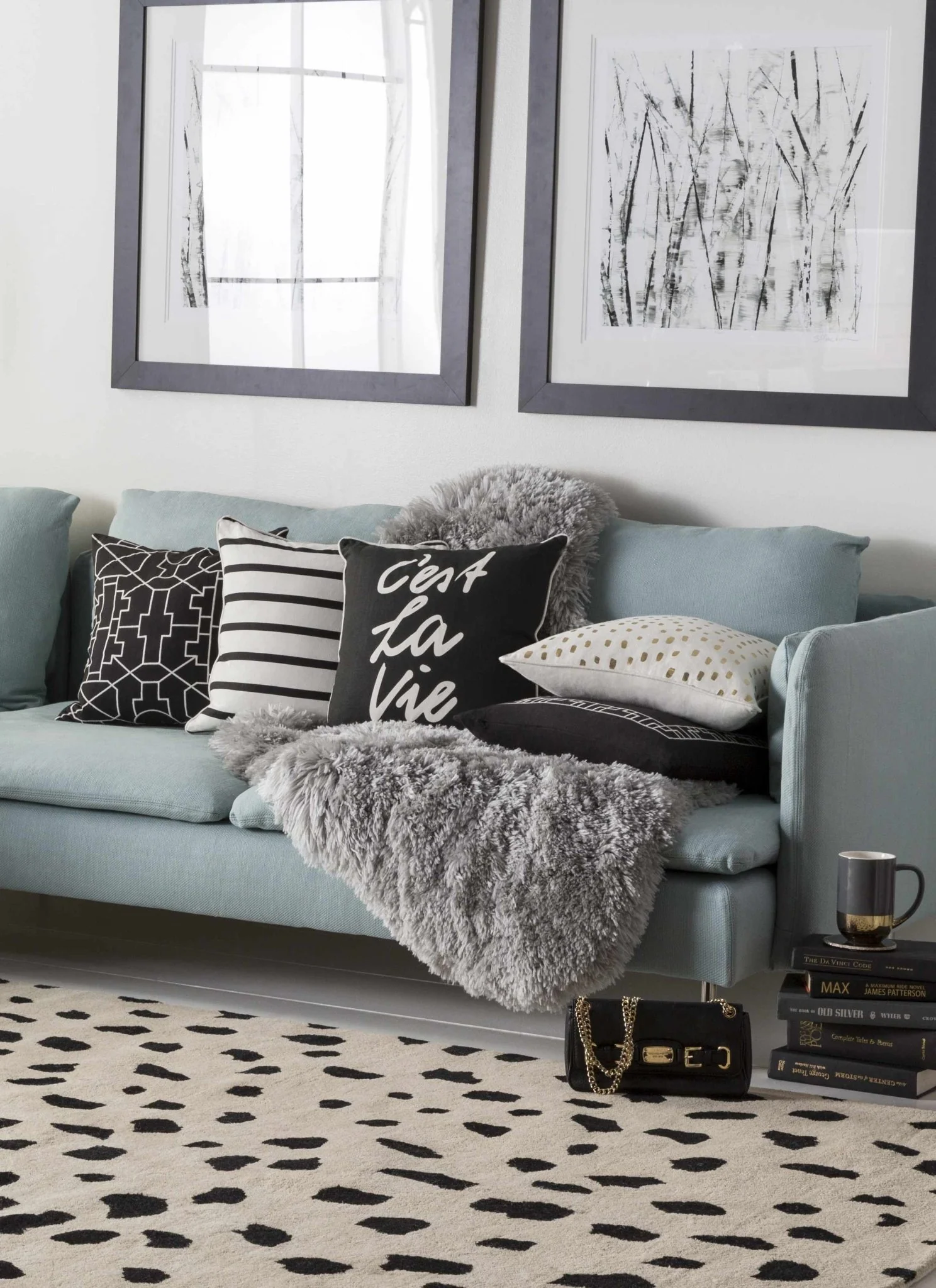 Modern Contemporary Leopard Print Beige and Black Hand Tufted wool Area Rug - Image 14