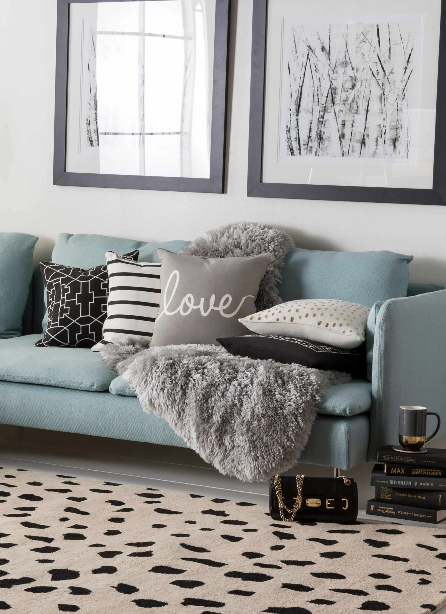Modern Contemporary Leopard Print Beige and Black Hand Tufted wool Area Rug - Image 15