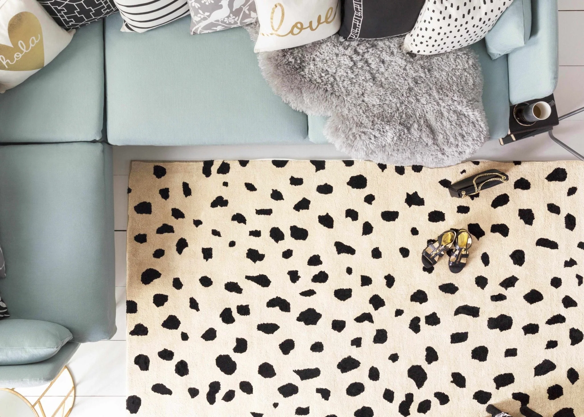 Modern Contemporary Leopard Print Beige and Black Hand Tufted wool Area Rug - Image 17