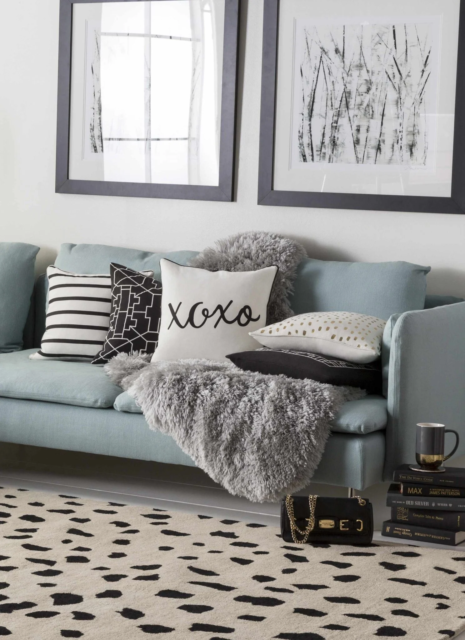 Modern Contemporary Leopard Print Beige and Black Hand Tufted wool Area Rug - Image 5