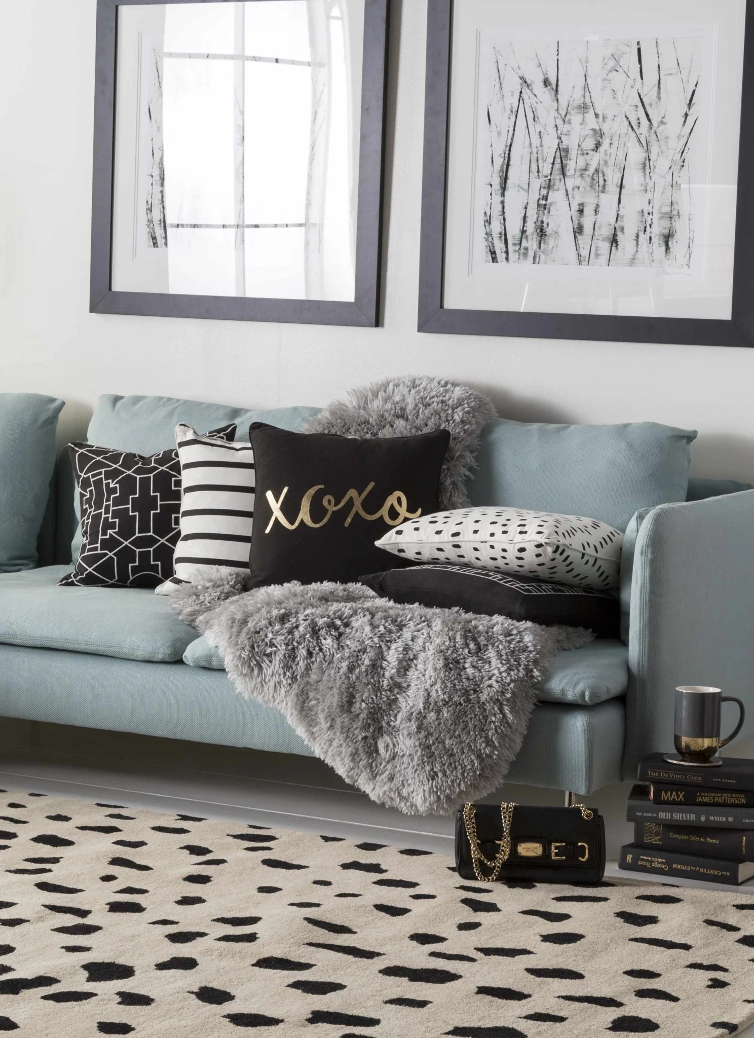 Modern Contemporary Leopard Print Beige and Black Hand Tufted wool Area Rug - Image 6