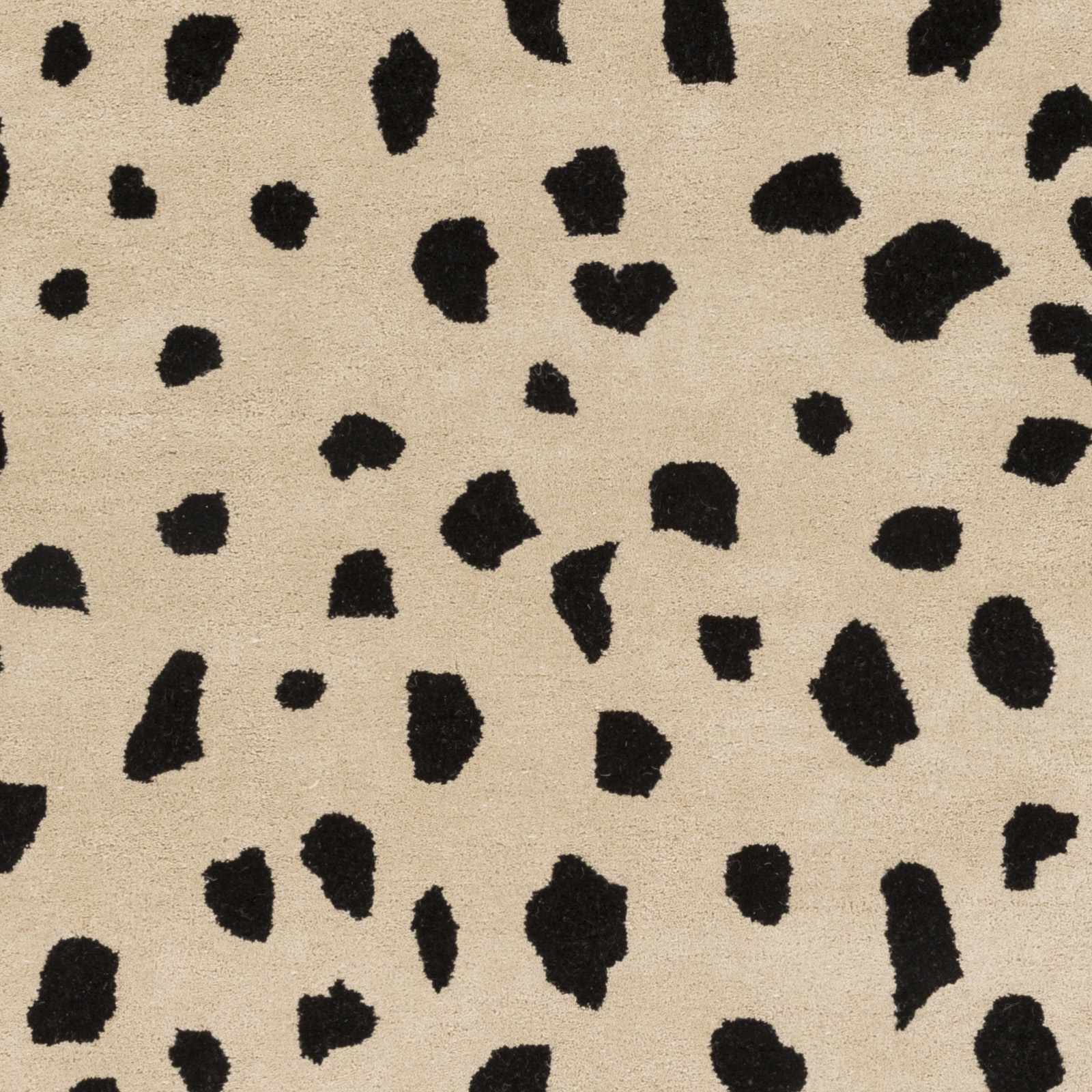 Modern Contemporary Leopard Print Beige and Black Hand Tufted wool Area Rug - Image 8