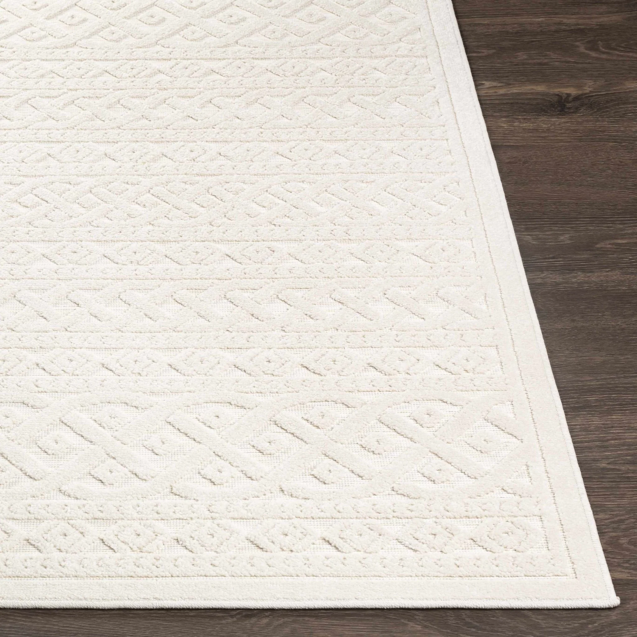 Modern Contemporary Beige Outdoor Safe High Low Pile Area Rug - Image 10