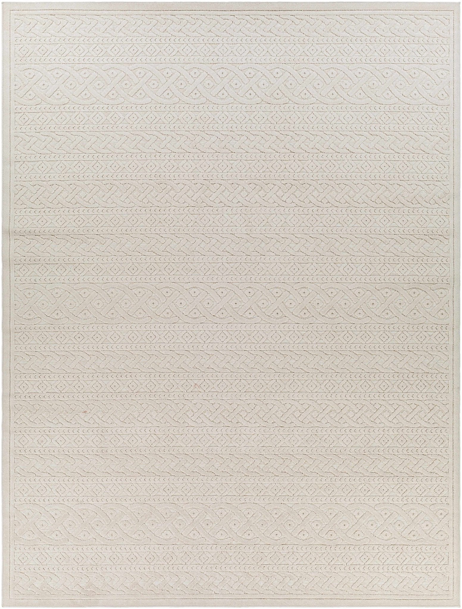 Modern Contemporary Beige Outdoor Safe High Low Pile Area Rug - Image 11