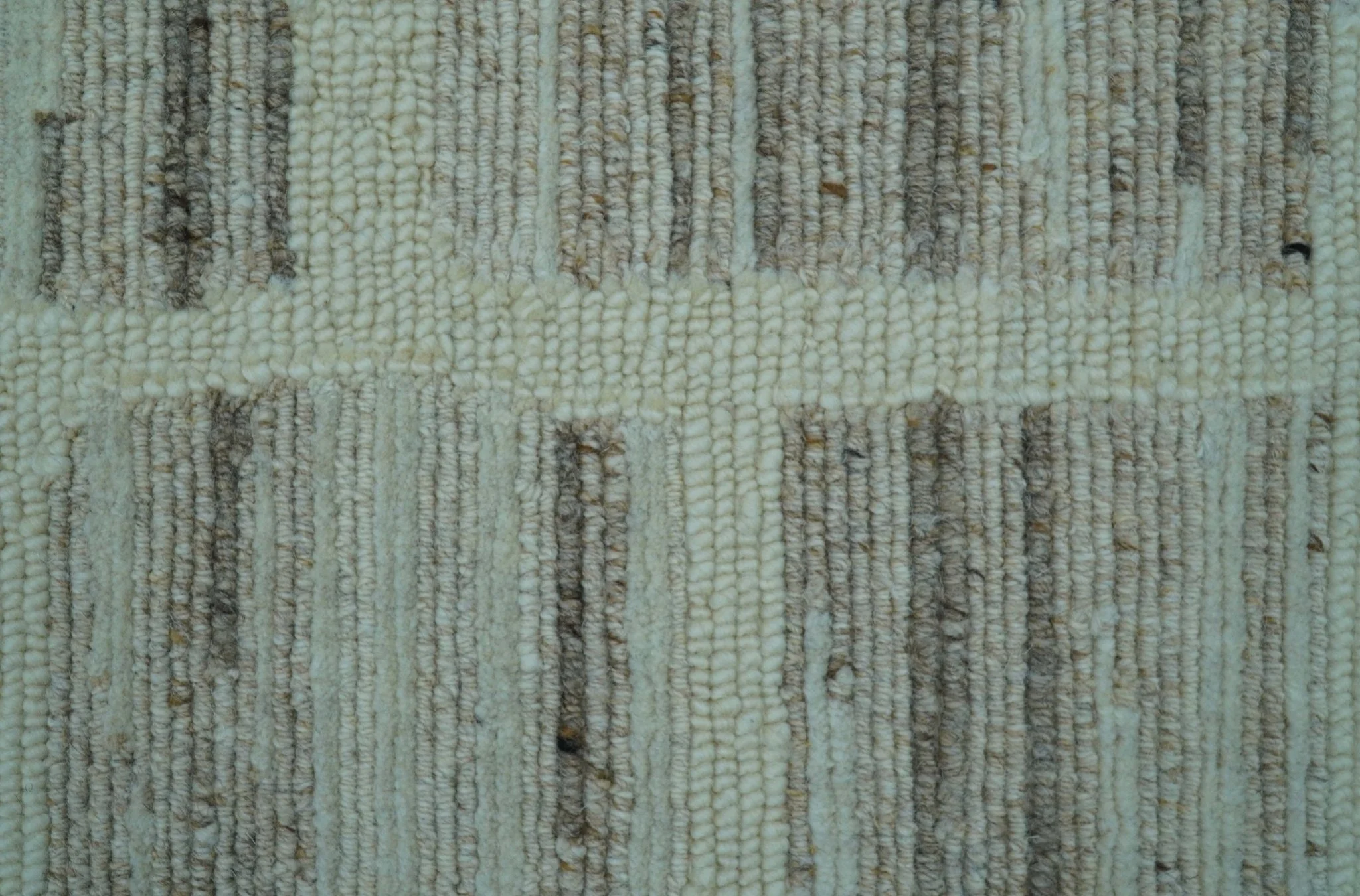 Modern Contemporary Beige Hand Knotted 2x3 Wool Area Rug - Image 3