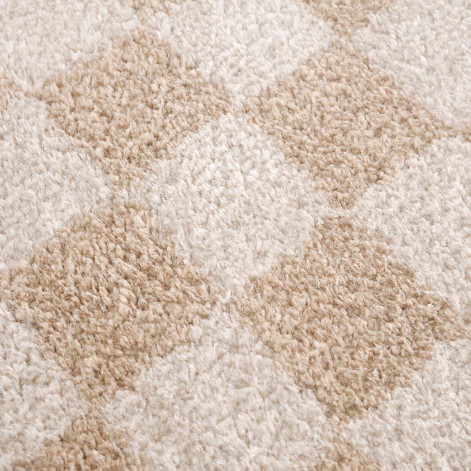 Modern Contemporary Camel and Beige Checked Texture High Pile Washable Area Rug - Image 8