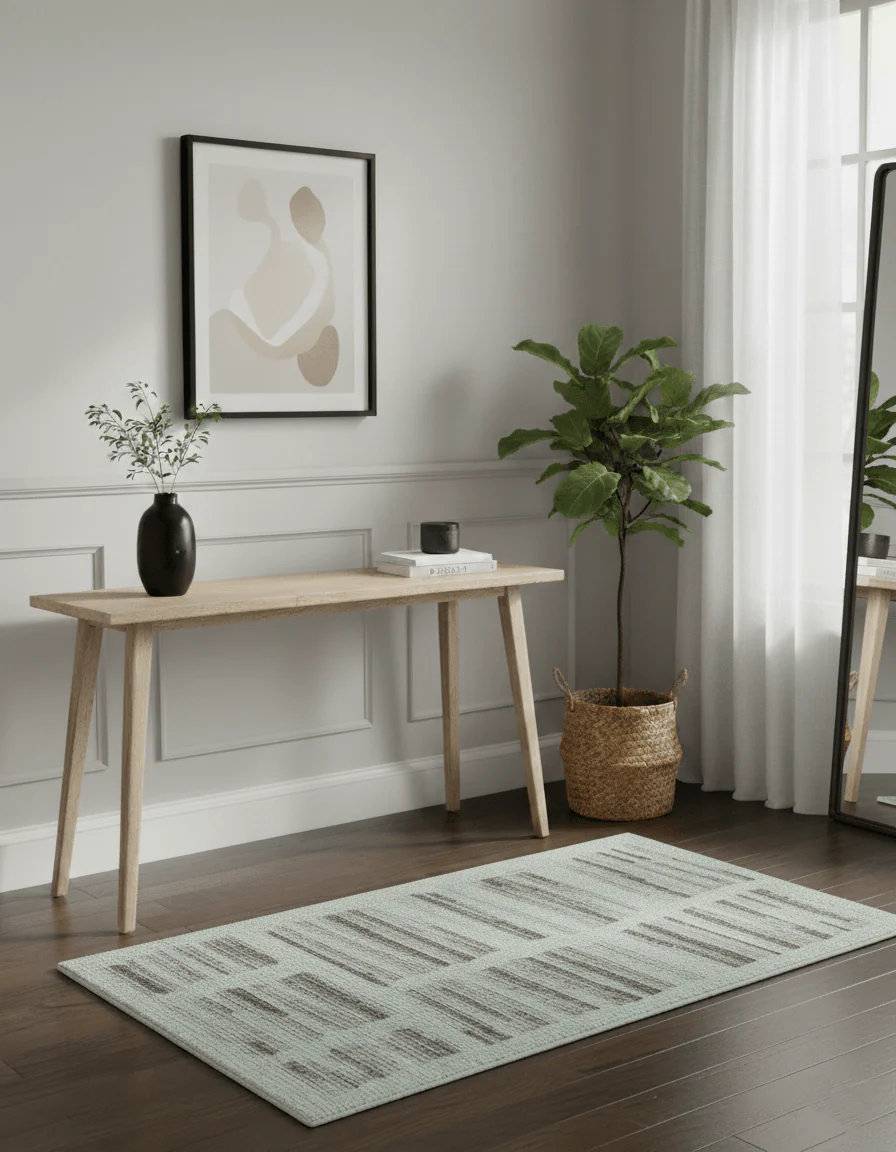 Modern Contemporary Charcoal And Gray 2x3 Wool Area Rug - Image 2