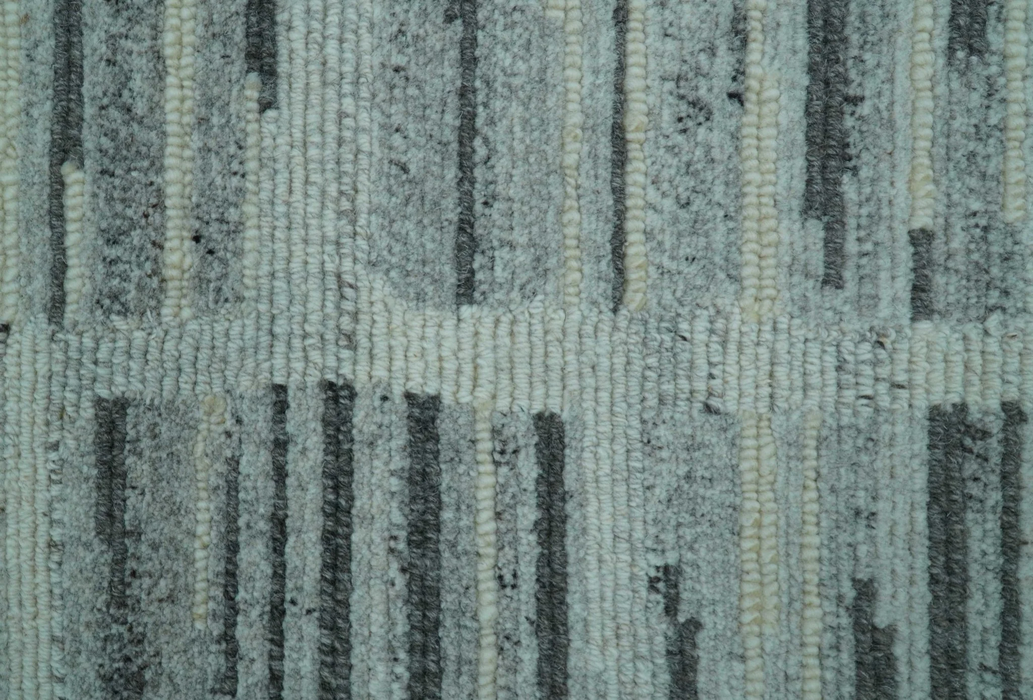 Modern Contemporary Charcoal And Gray 2x3 Wool Area Rug - Image 3