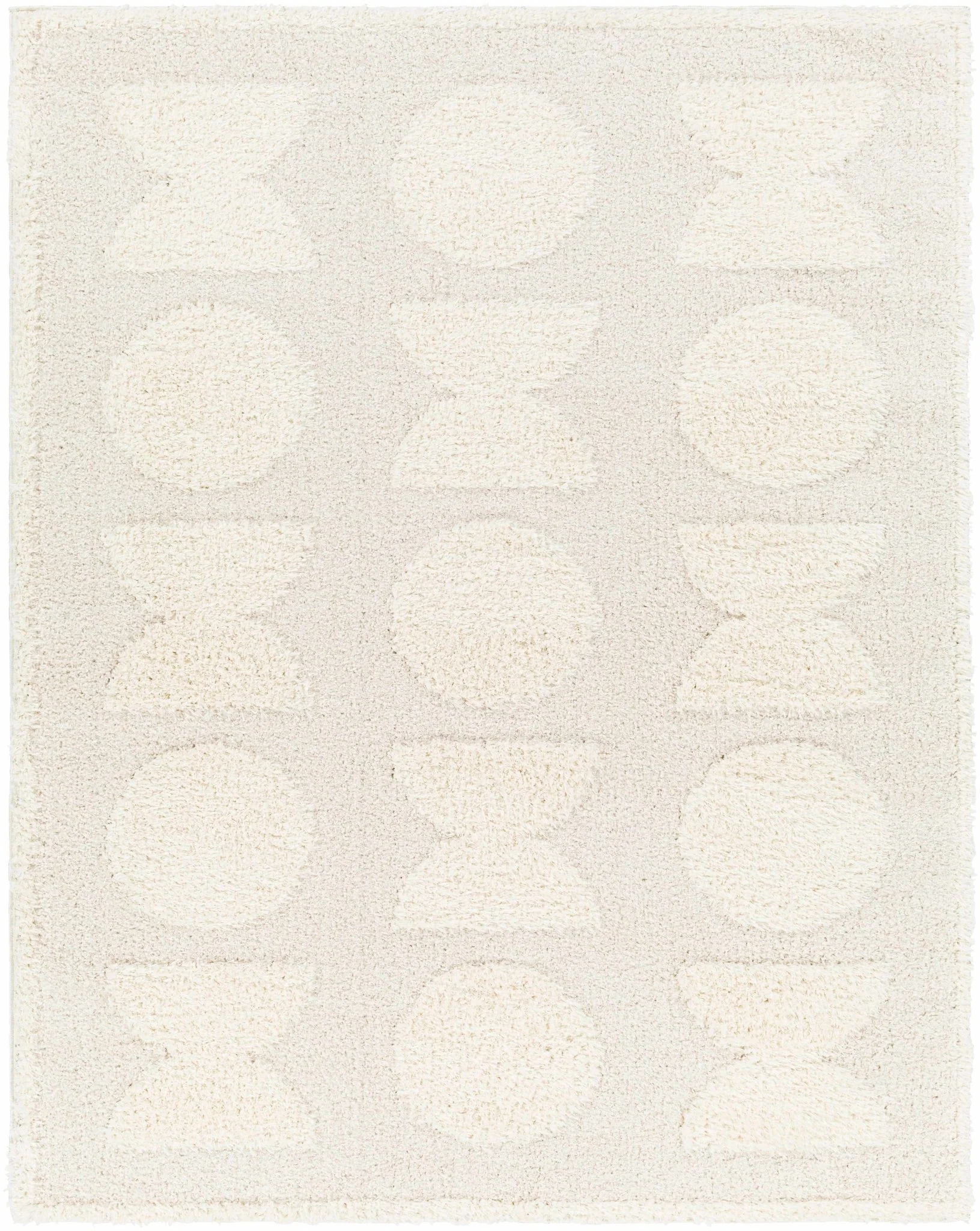 Modern Contemporary Ivory Machine Woven Area Rug - Image 2