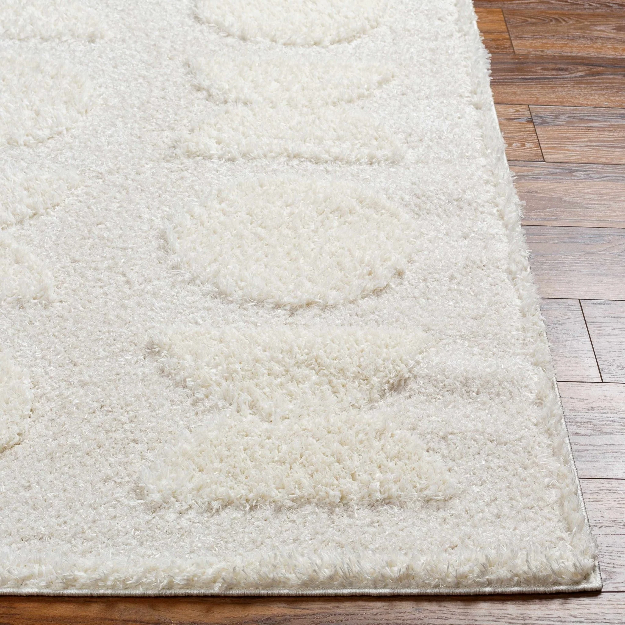Modern Contemporary Ivory Machine Woven Area Rug - Image 5