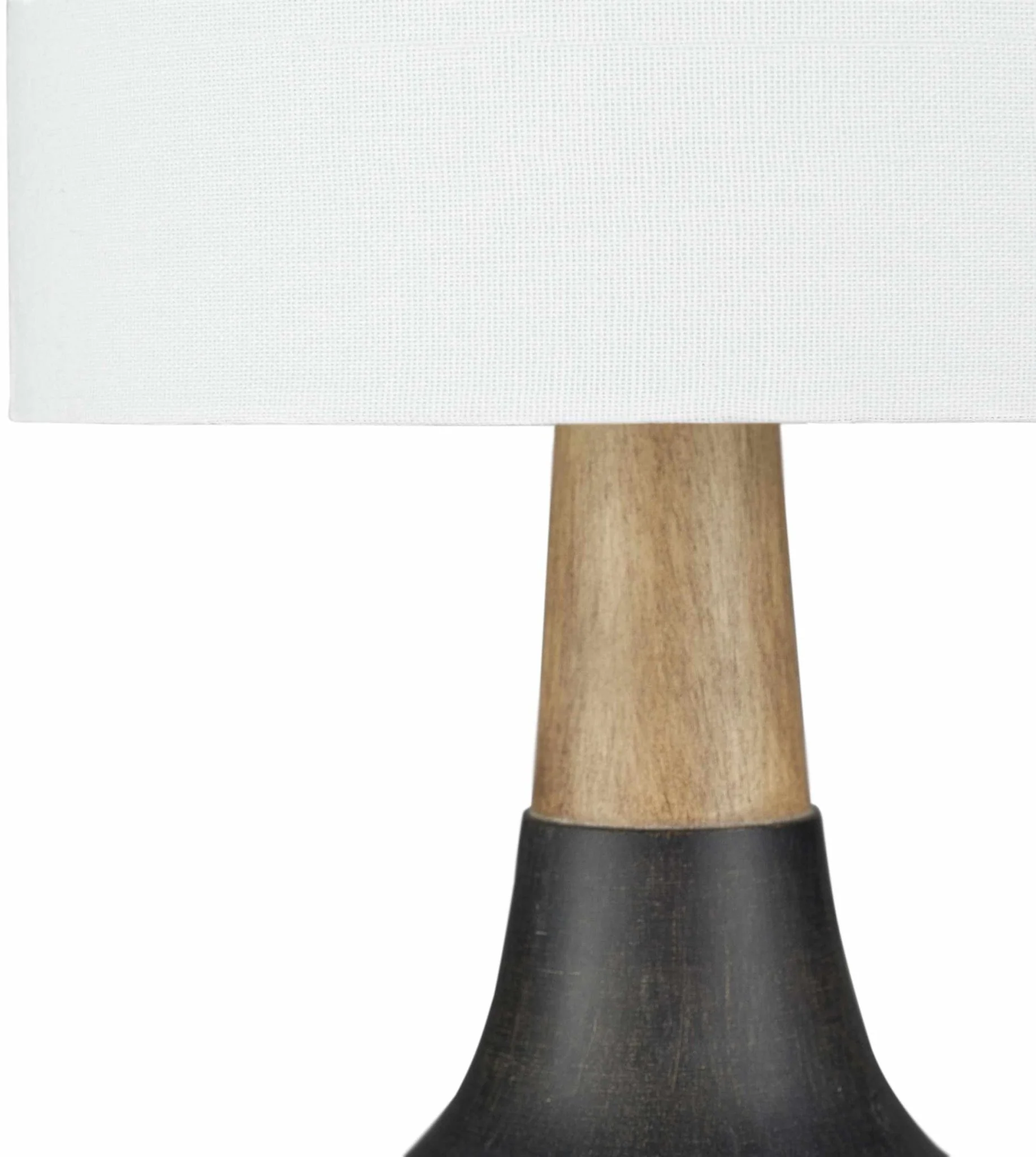 Modern Contemporary White, Tan and Charcoal Table Lamp, Bed Side Lamp - Image 4