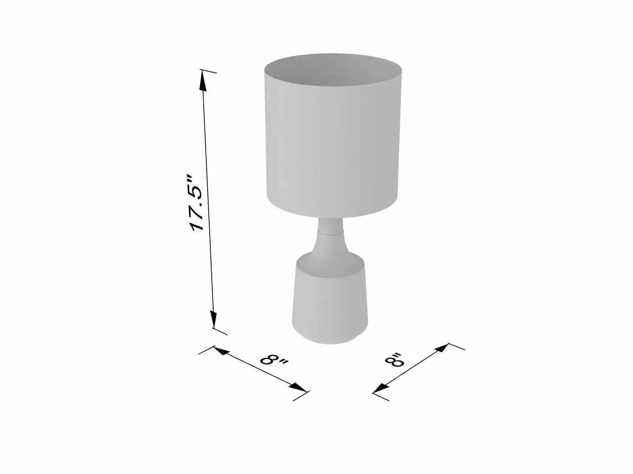 Modern Contemporary White, Tan and Charcoal Table Lamp, Bed Side Lamp - Image 6