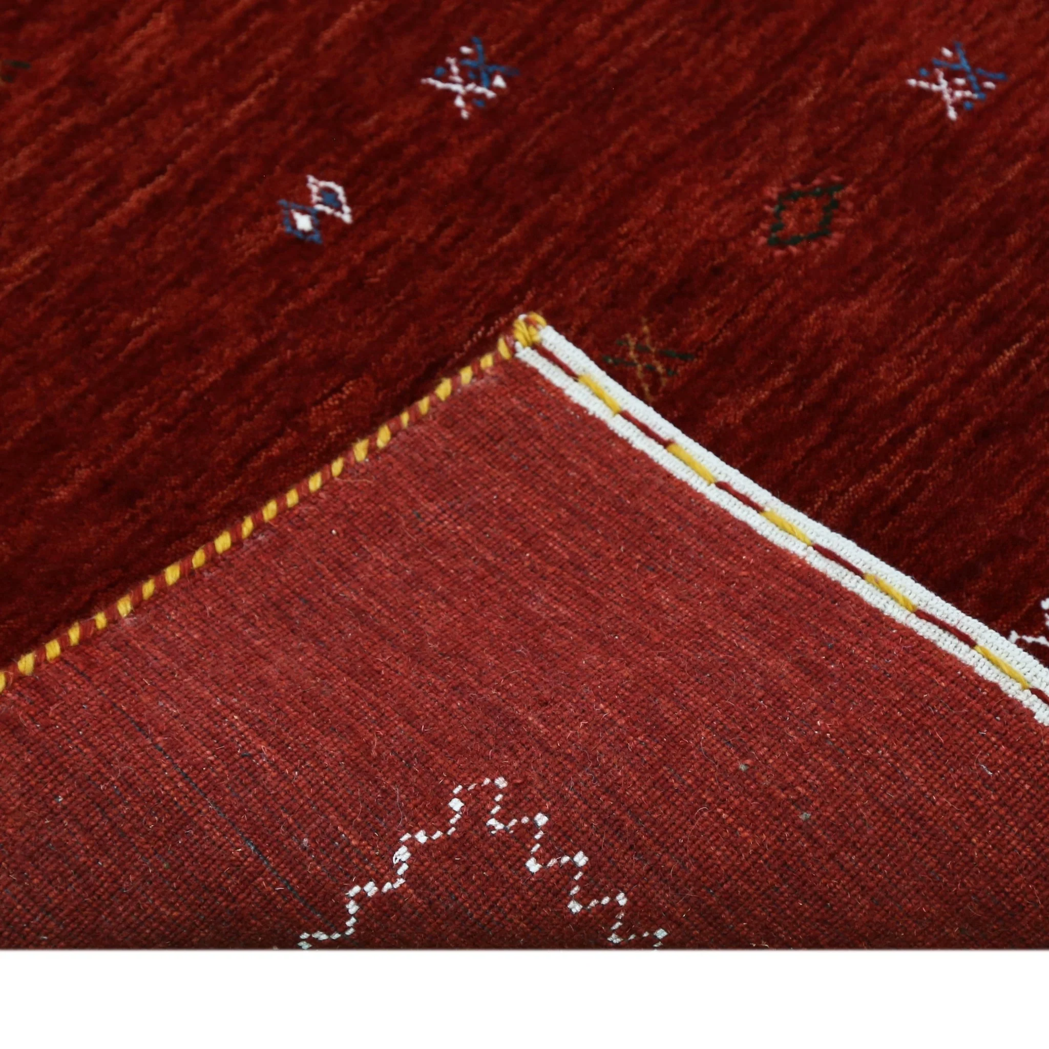 Modern Design Red Hand Loomed Wool Area Rug - Image 10
