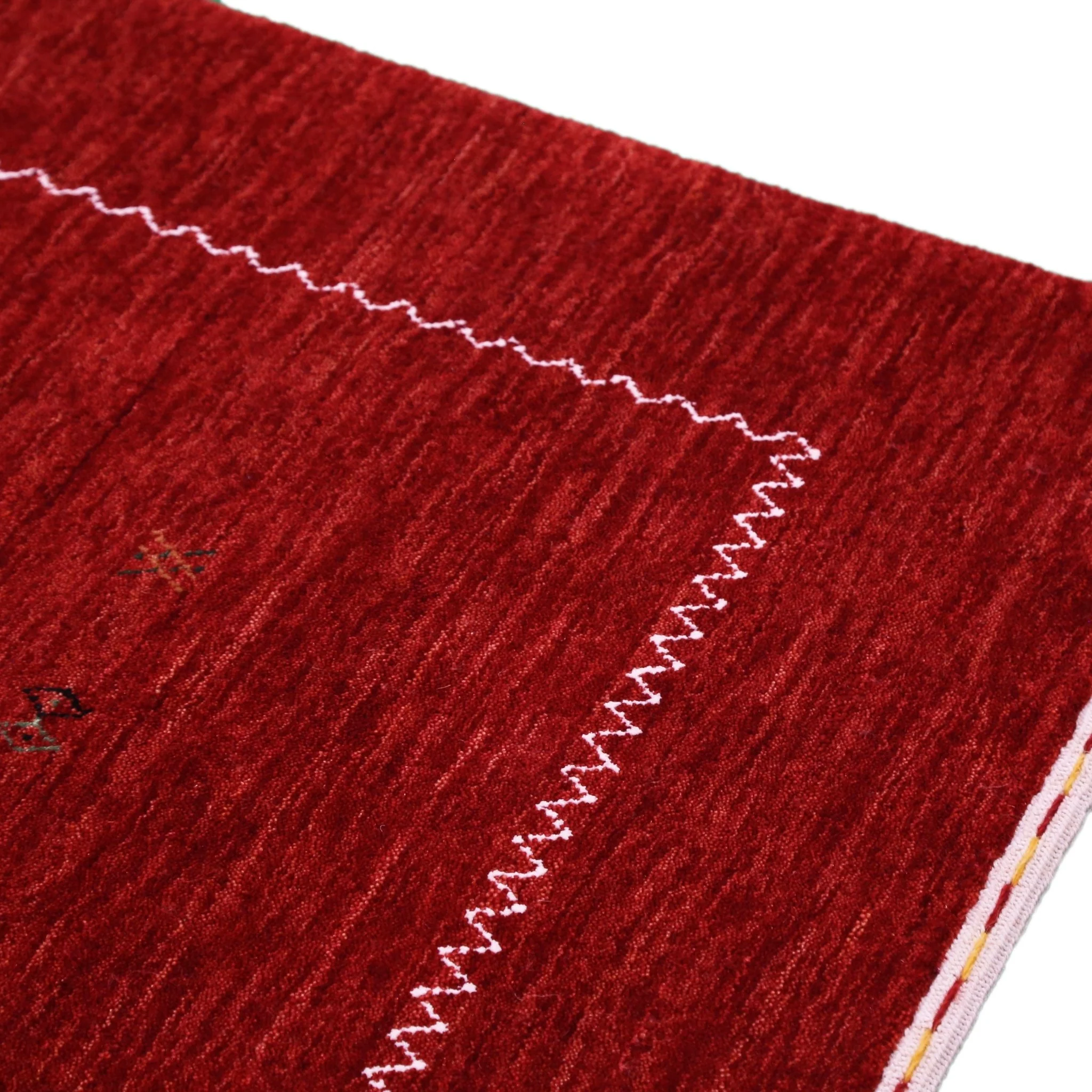 Modern Design Red Hand Loomed Wool Area Rug - Image 11