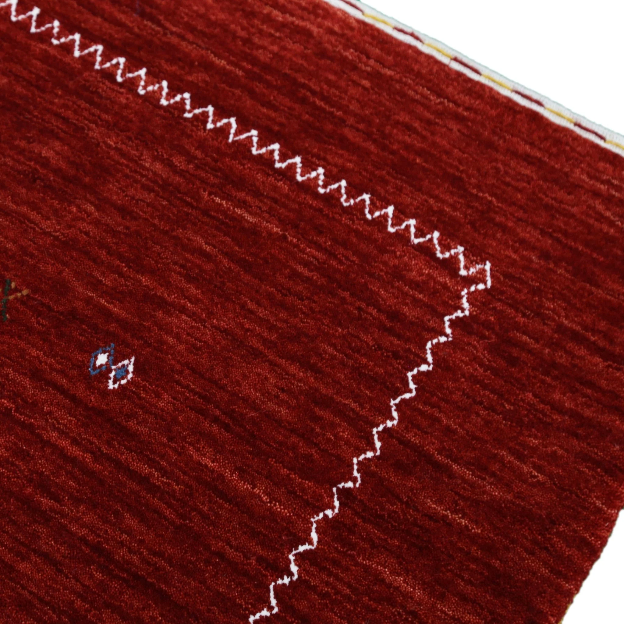 Modern Design Red Hand Loomed Wool Area Rug - Image 8