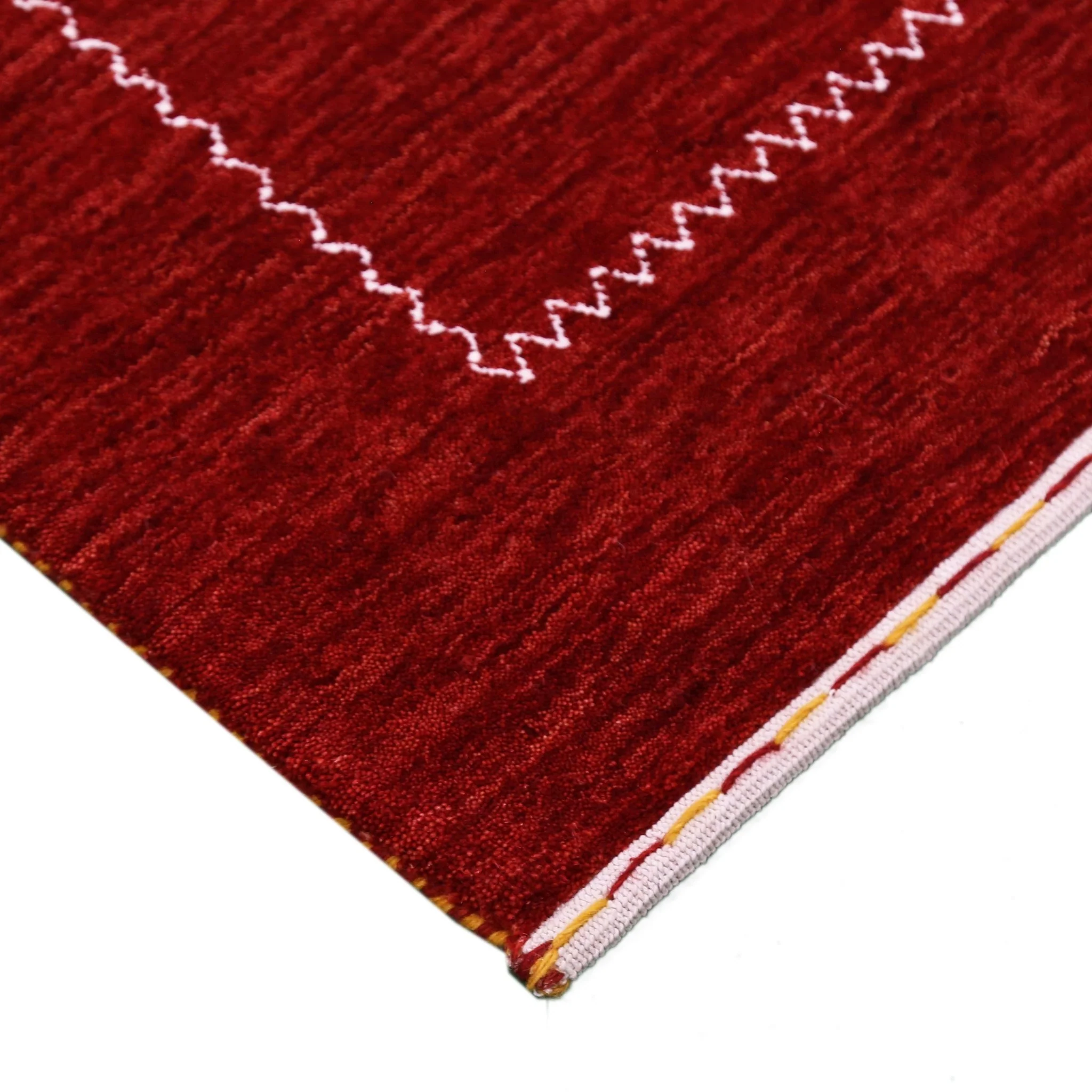 Modern Design Red Hand Loomed Wool Area Rug - Image 9