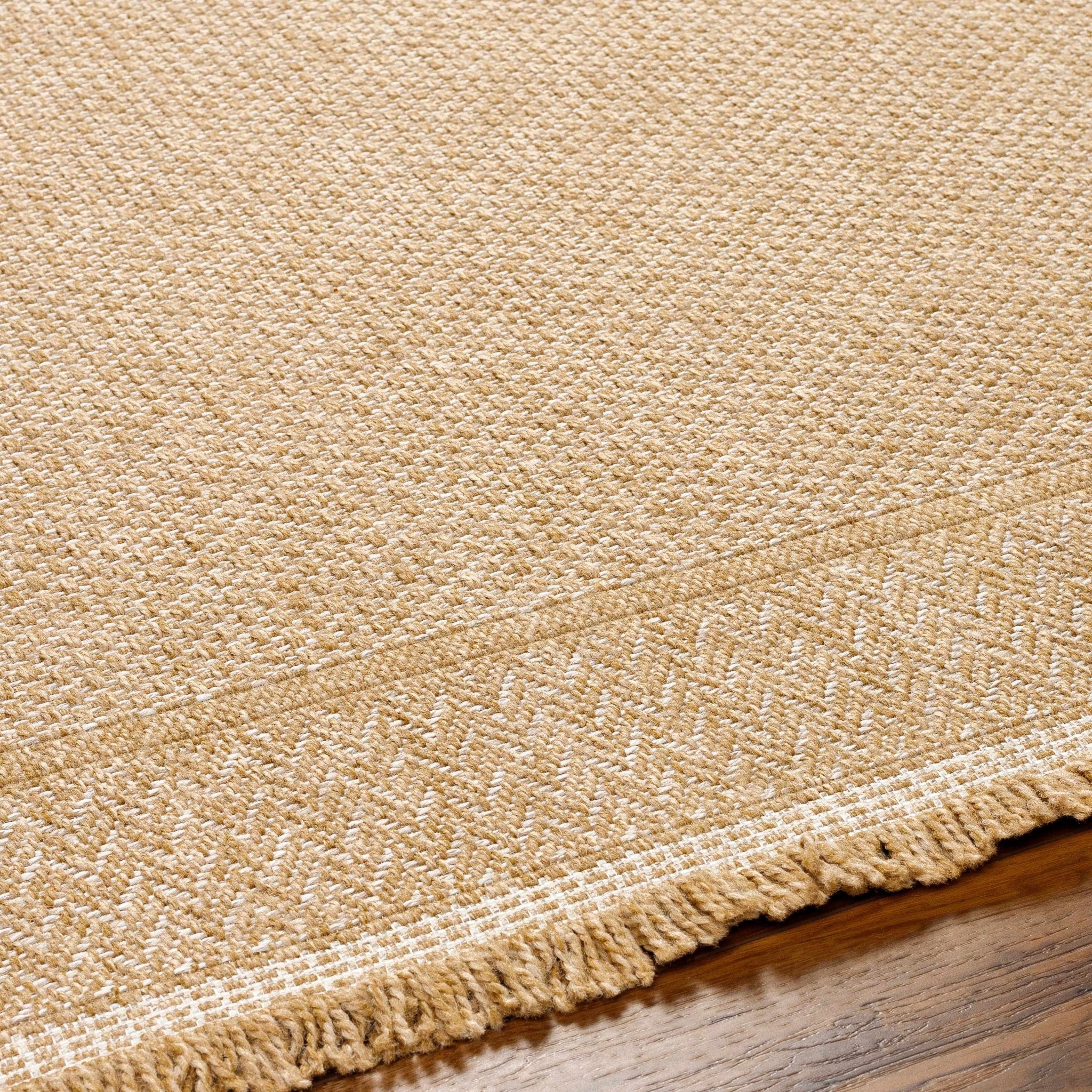 Modern Dorie Beige And White Machine Woven Indoor & Outdoor Rug - Image 6