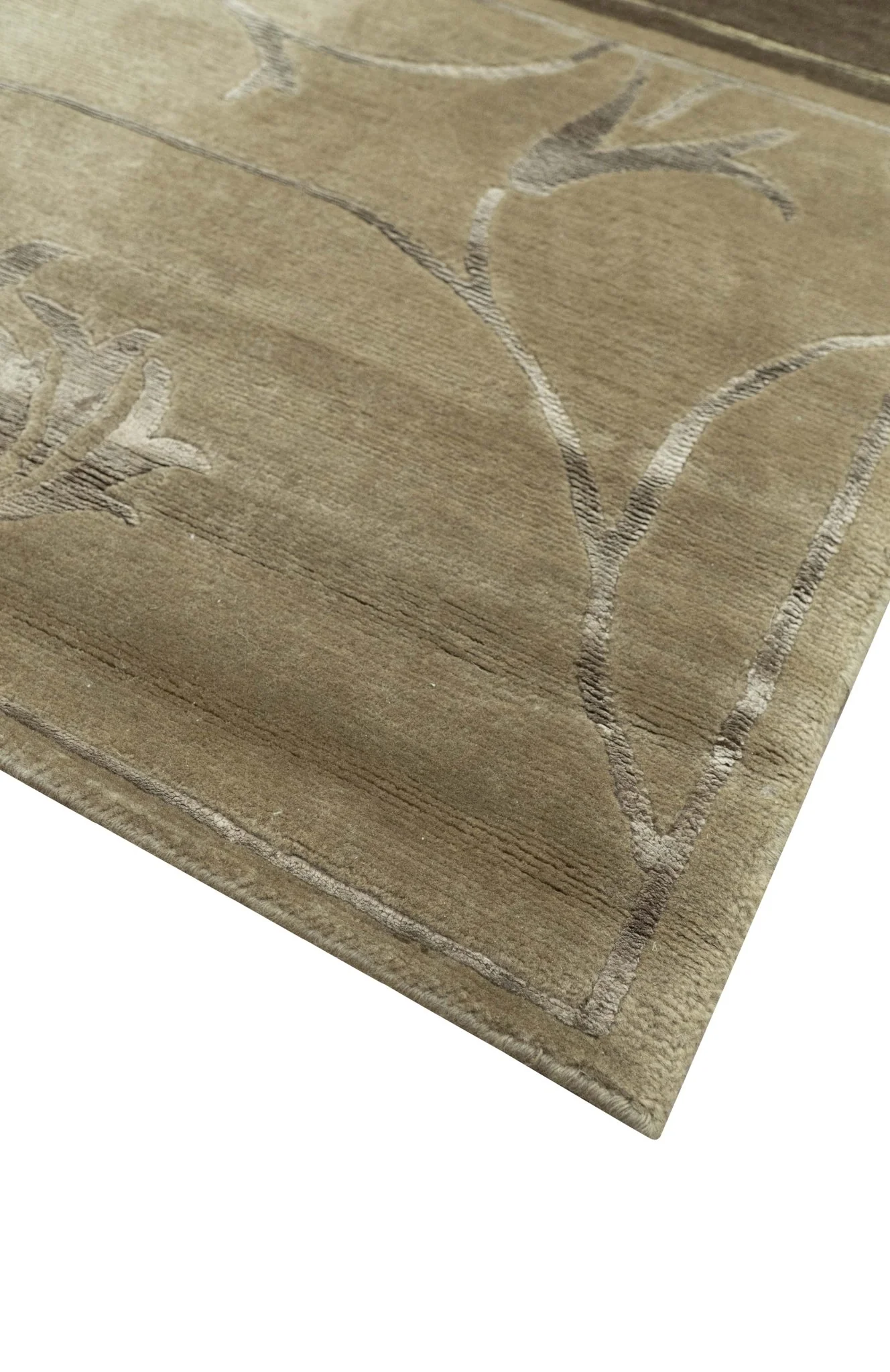 Modern Floral Style Multicolor 4x6 Hand Knotted Wool Area Rug - Image 4
