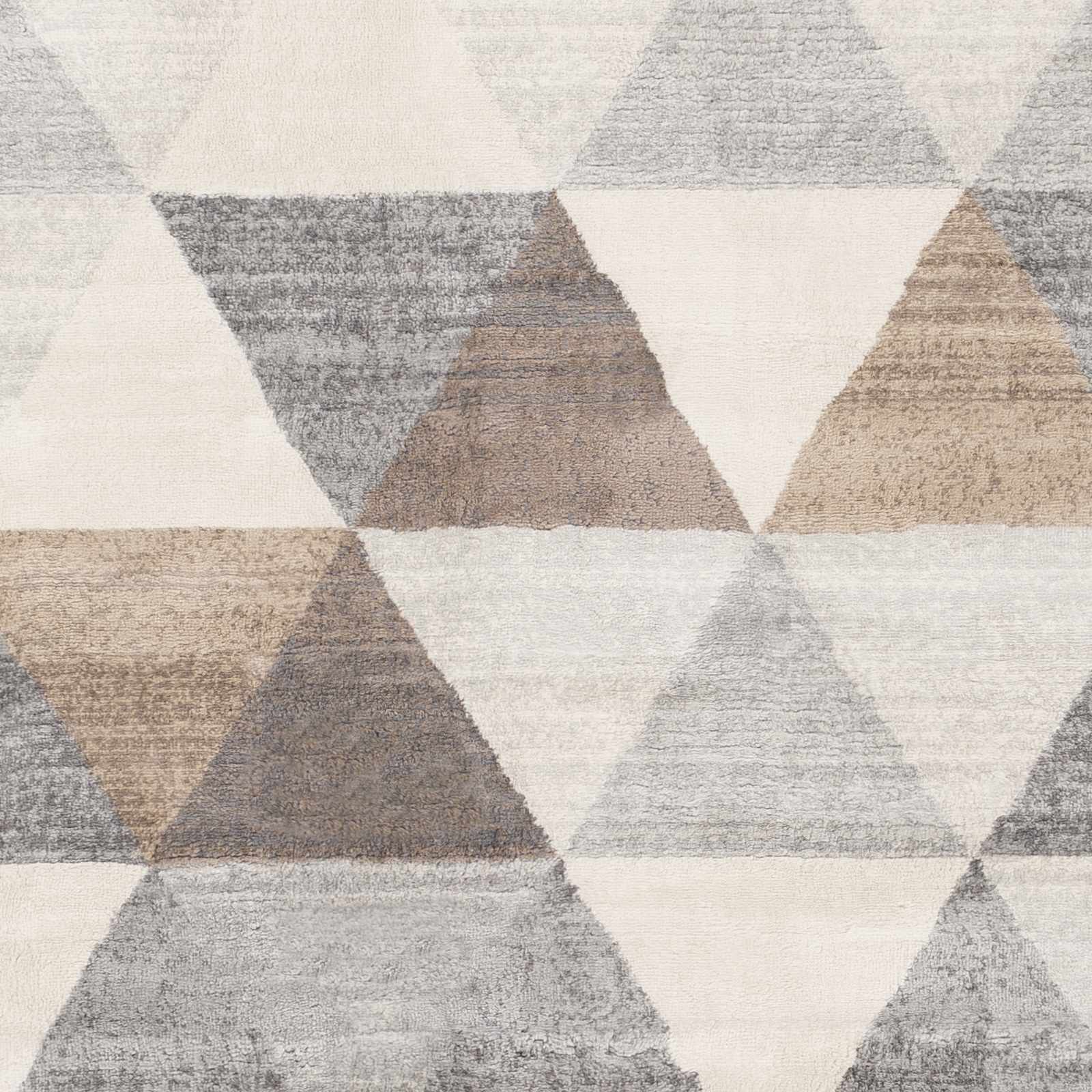 Modern Contemporary Geometric Brown, Beige and Gray Medium pile  Area rug - Image 7