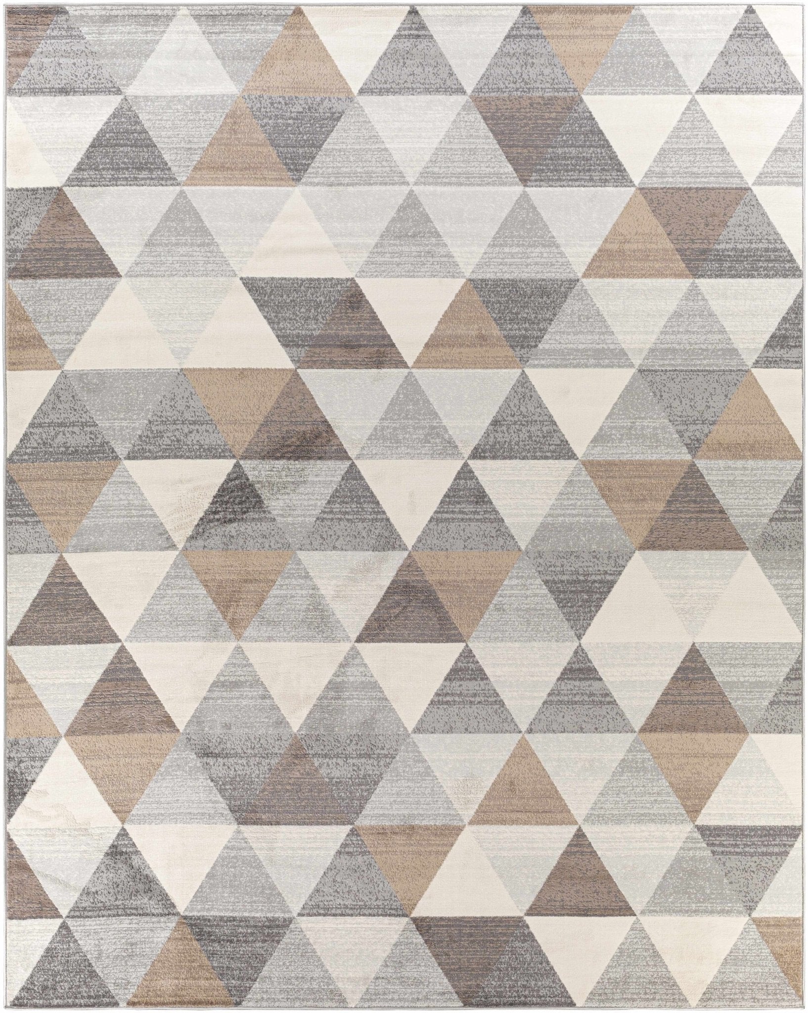 Modern Contemporary Geometric Brown, Beige and Gray Medium pile  Area rug - Image 8