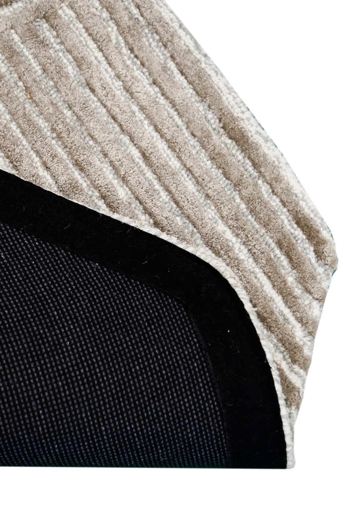 Amber Modern Geometrical Beige Hand Tufted Wool Rug - Image 3