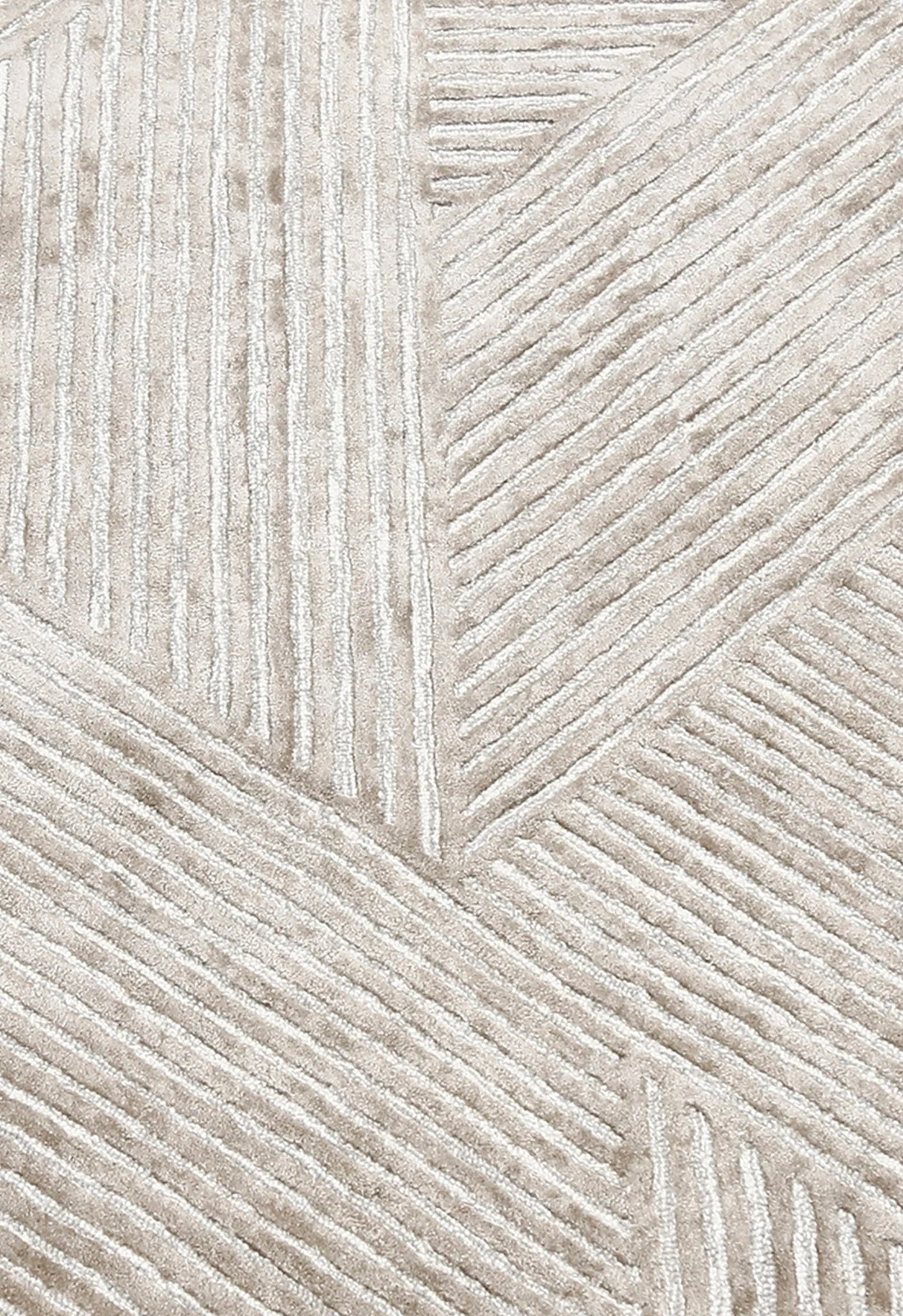 Amber Modern Geometrical Beige Hand Tufted Wool Rug - Image 5