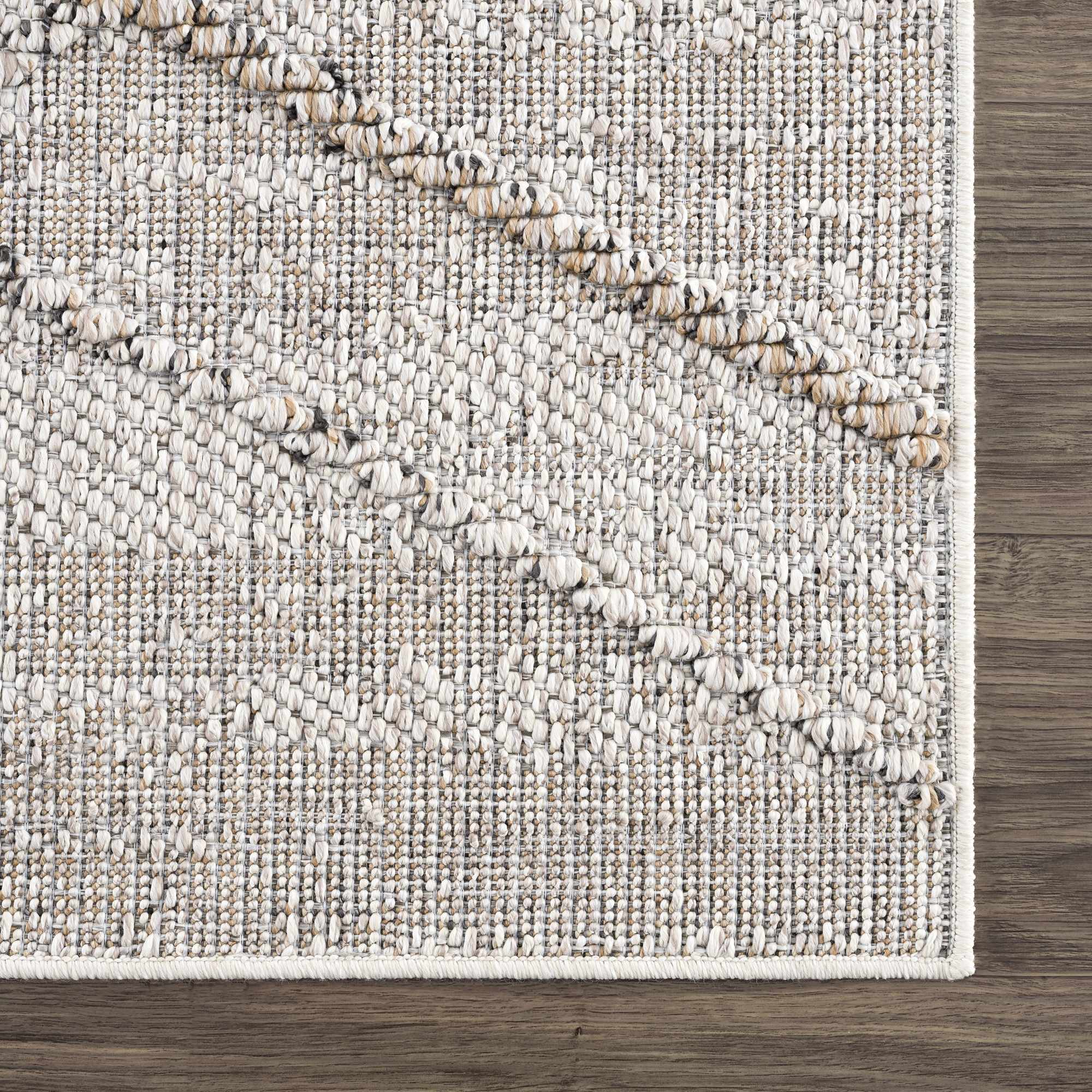 Modern Geometrical Contemporary Beige Outdoor Safe Area Rug - Image 12