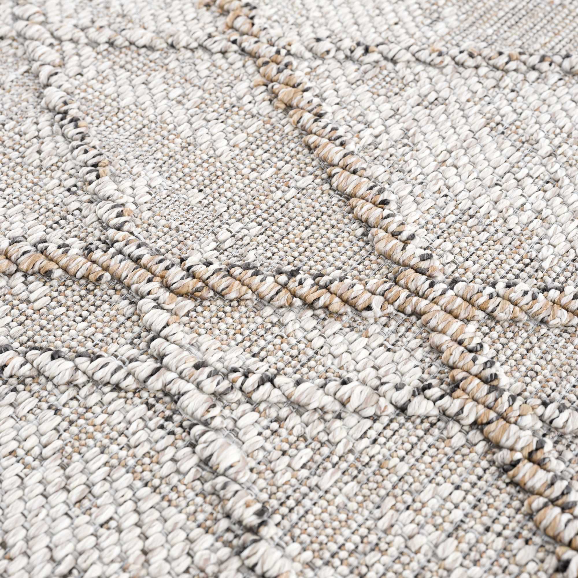 Modern Geometrical Contemporary Beige Outdoor Safe Area Rug - Image 14