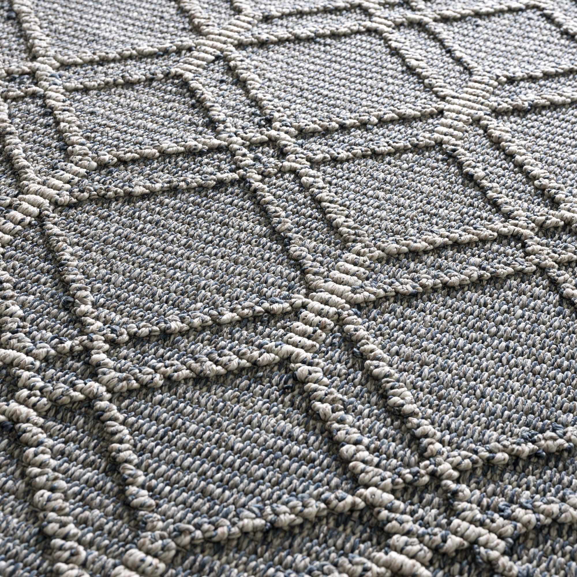 Modern Geometrical Carved Texture Gray and Ivory Outdoor Safe Area Rug - Image 14