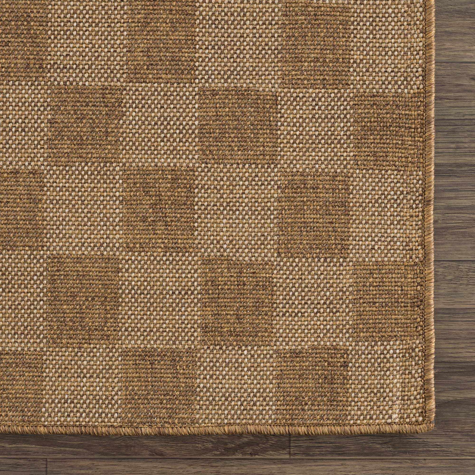 Modern Geometrical Checkered Brown and Ivory Outdoor safe Area Rug - Image 8