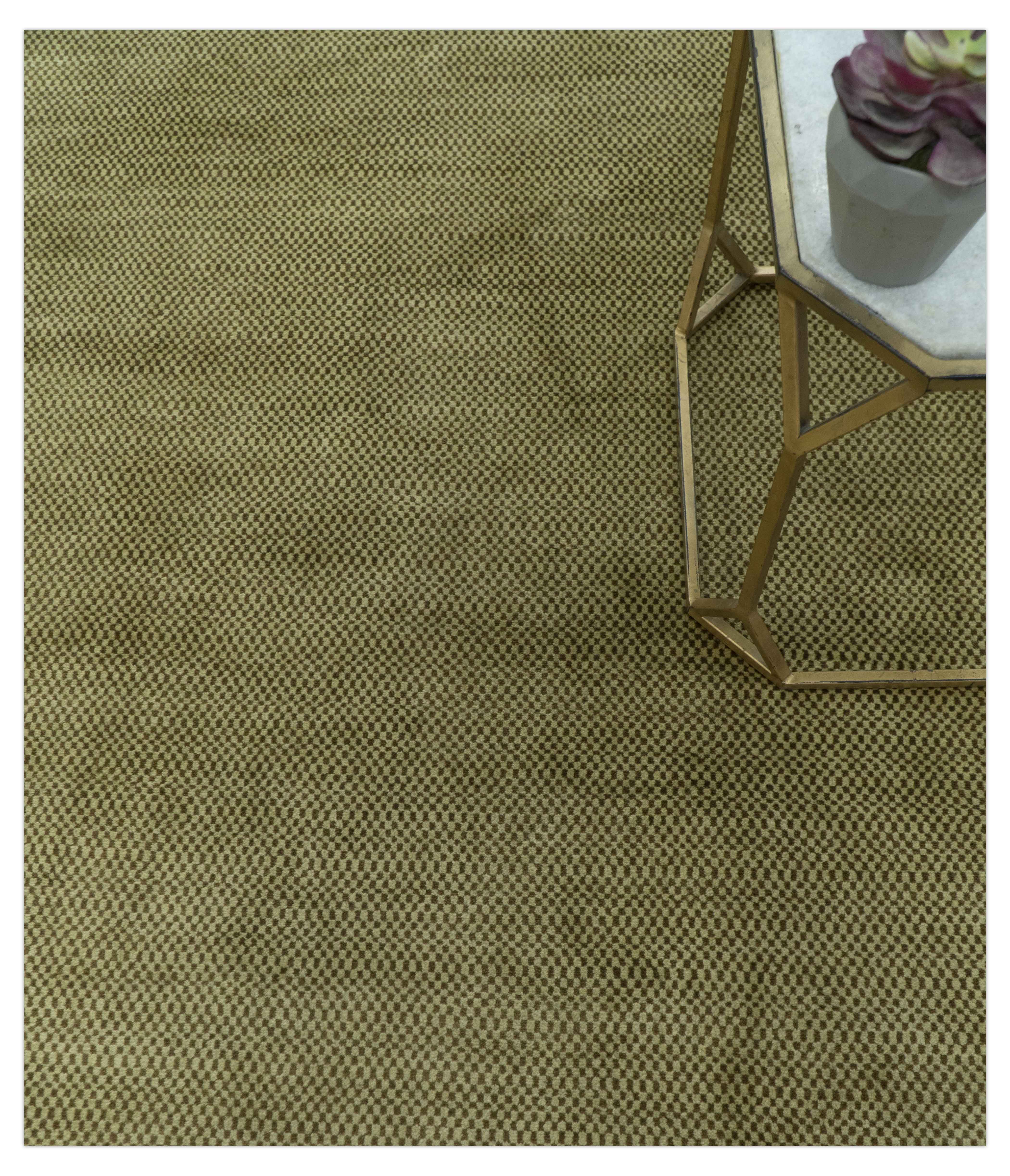 Modern Geometrical Design Beige And Brown 6x10 Hand Knotted Wool Rug - Image 3