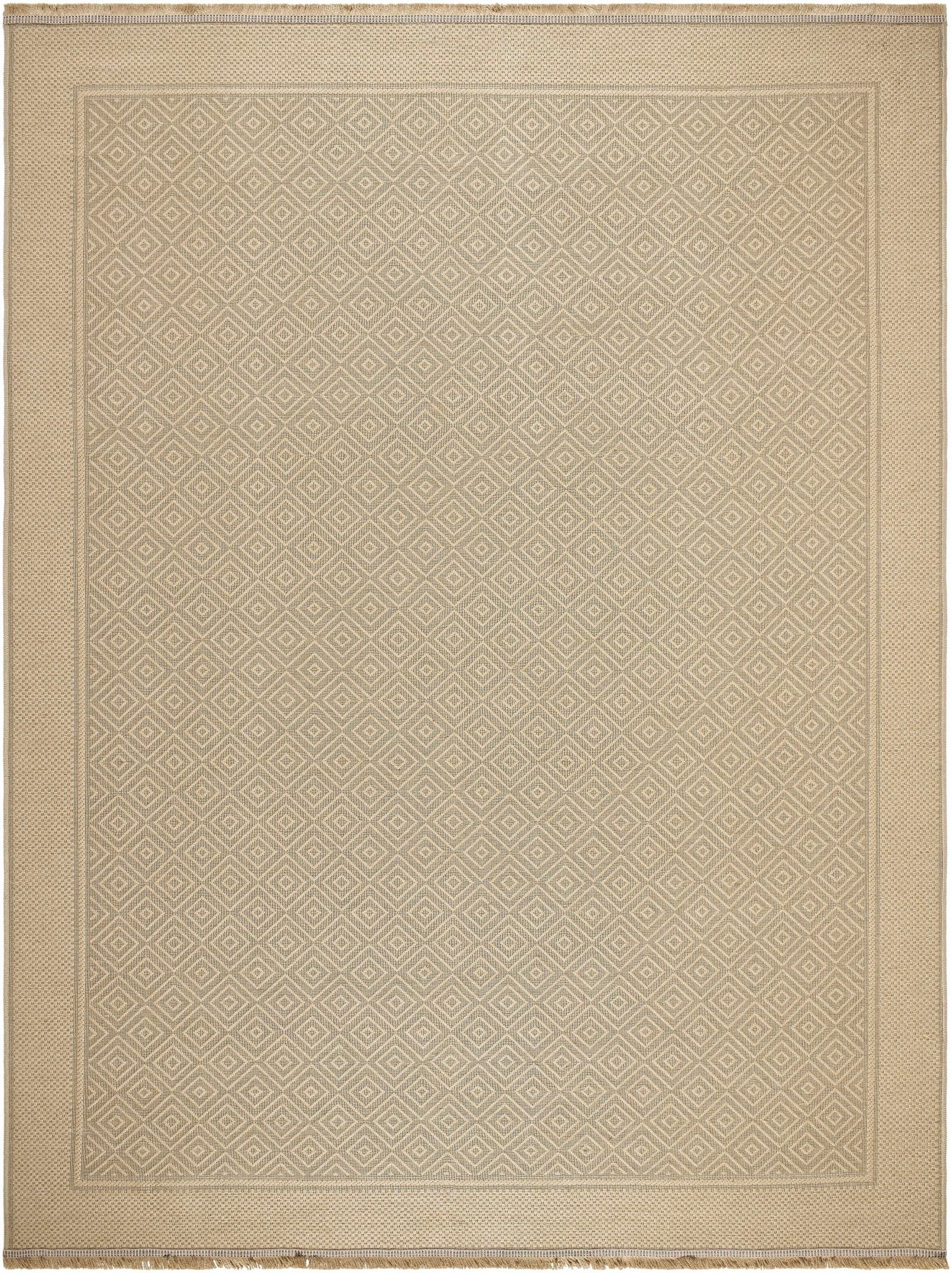 Modern Geometrical Design Beige Machine Woven Jute Area Rug - Image 12