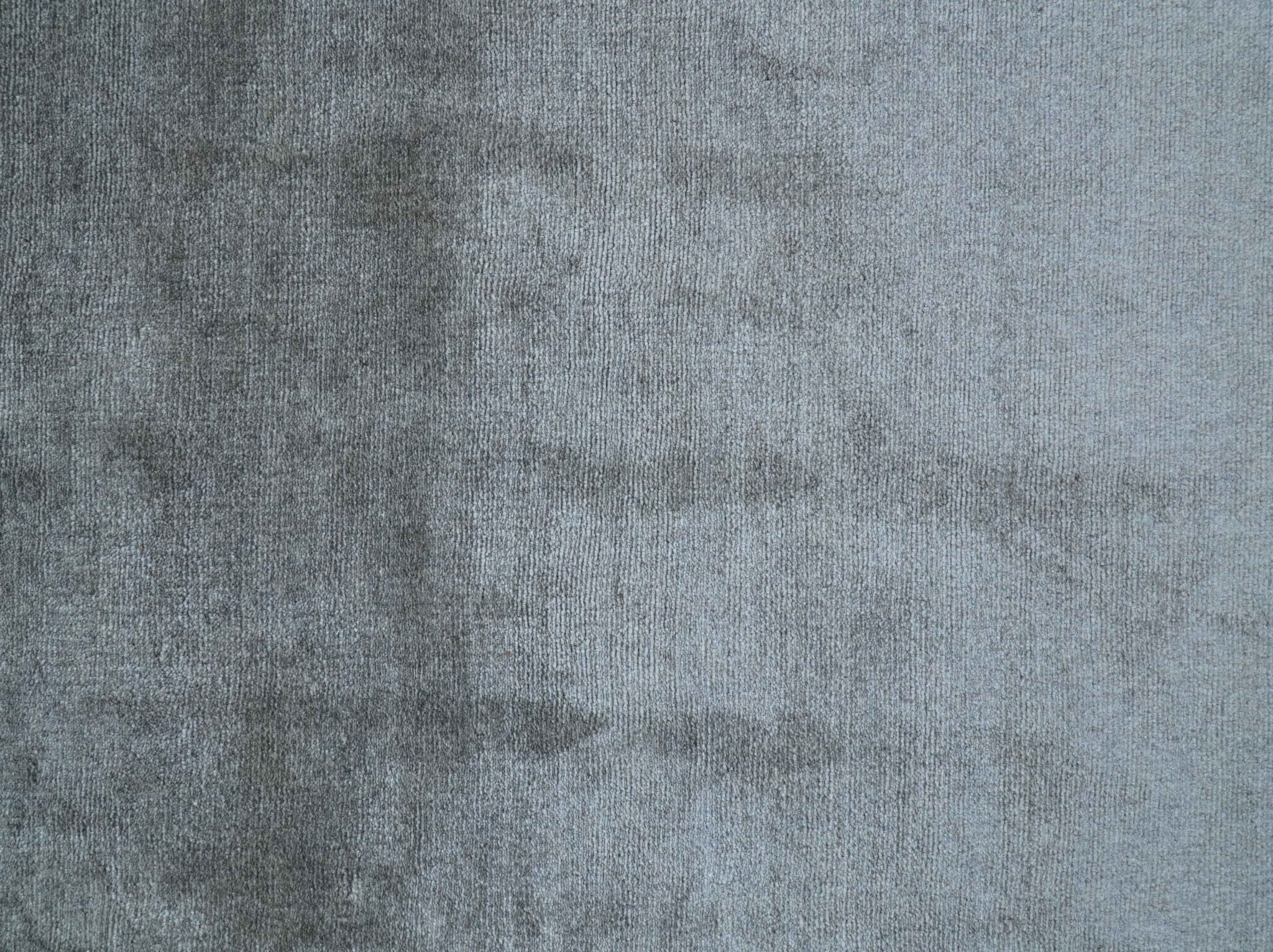 Modern Geometrical Design Silver Hand Loom 10x13 Art Silk Area Rug - Image 4