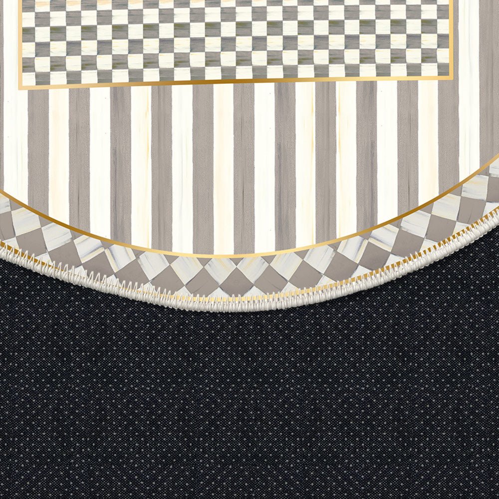 Modern Geometrical Gray And Ivory Machine Washable Cotton Area Rug - Image 7