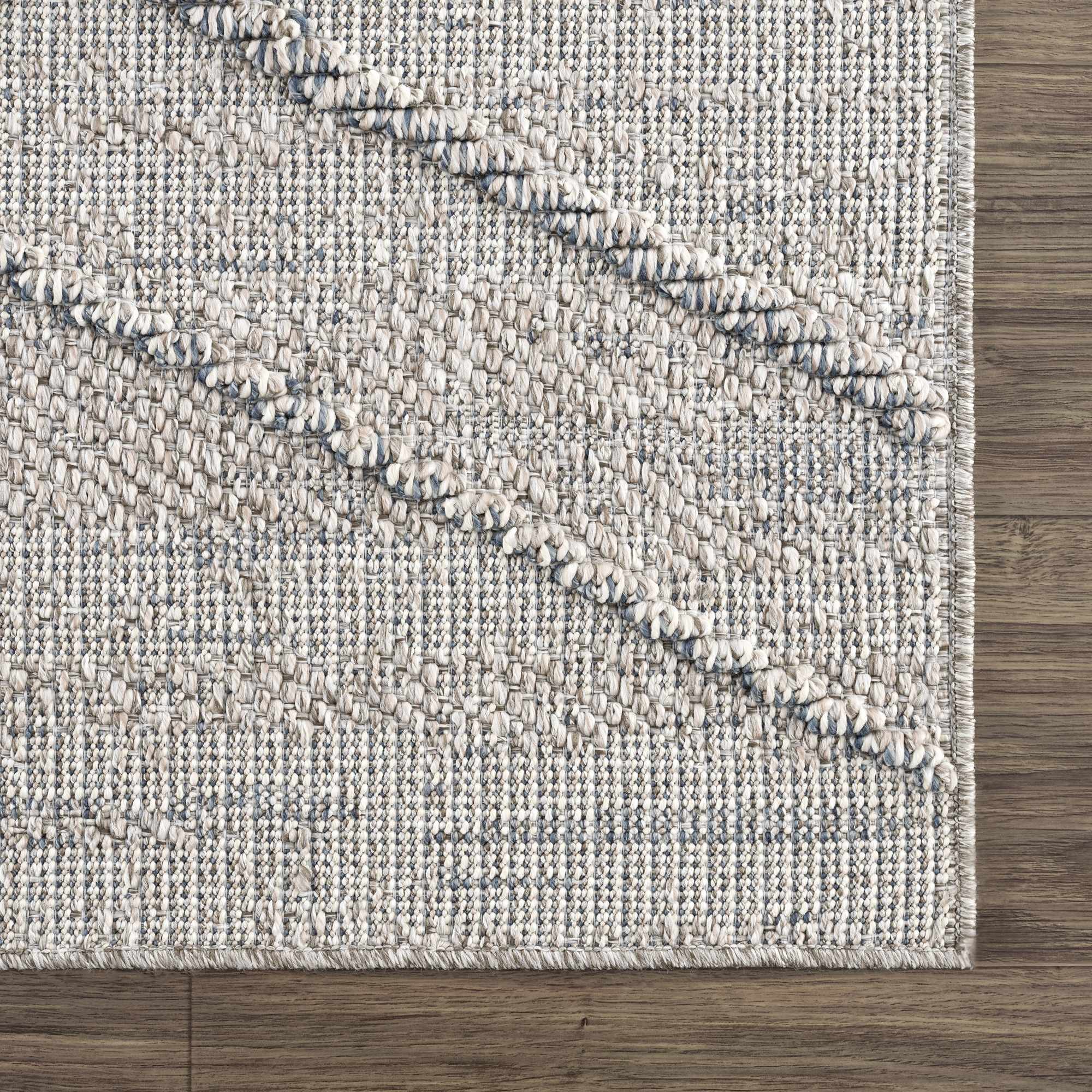 Modern Contemporary Geometrical Gray Outdoor Safe Area Rug - Image 10