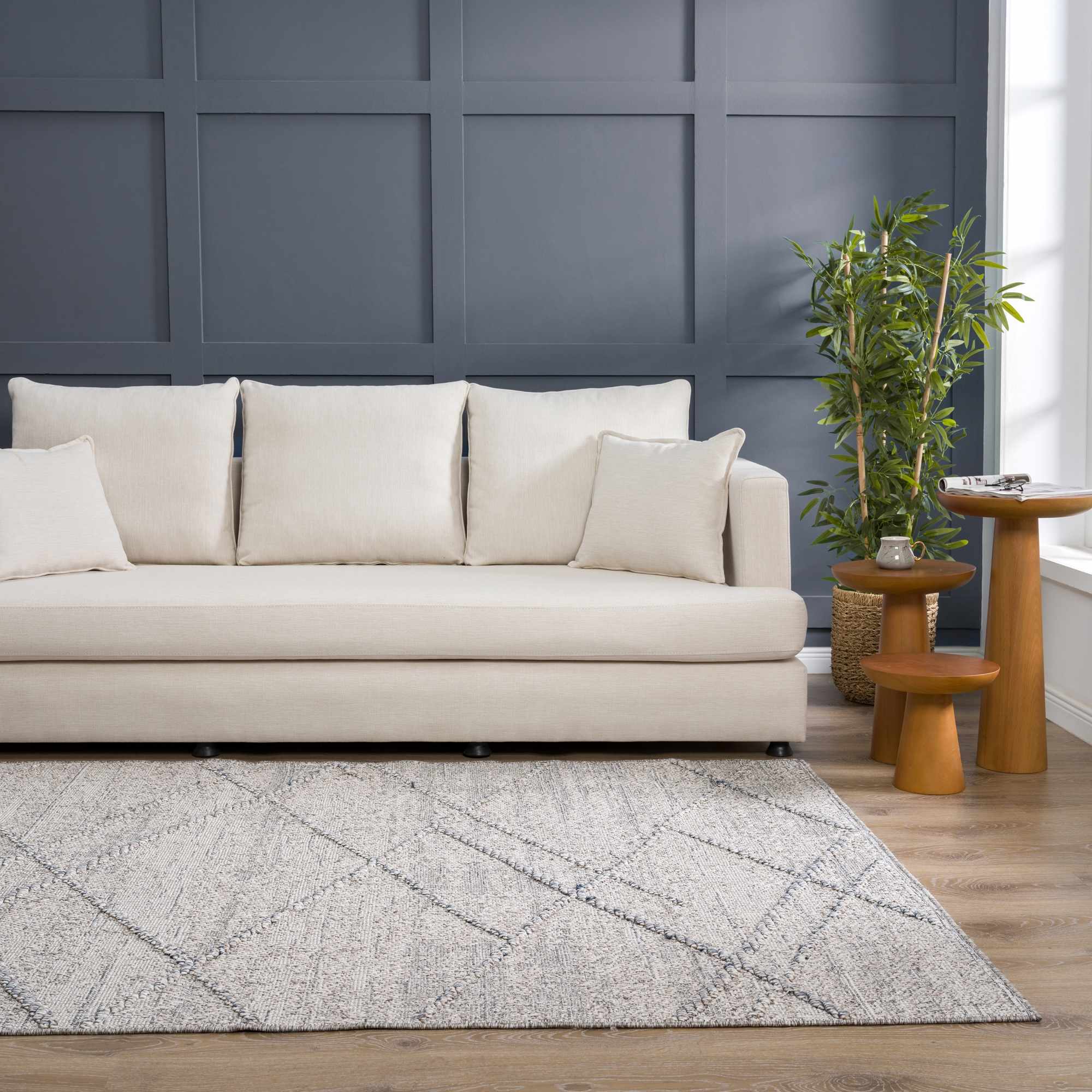 Modern Contemporary Geometrical Gray Outdoor Safe Area Rug - Image 17