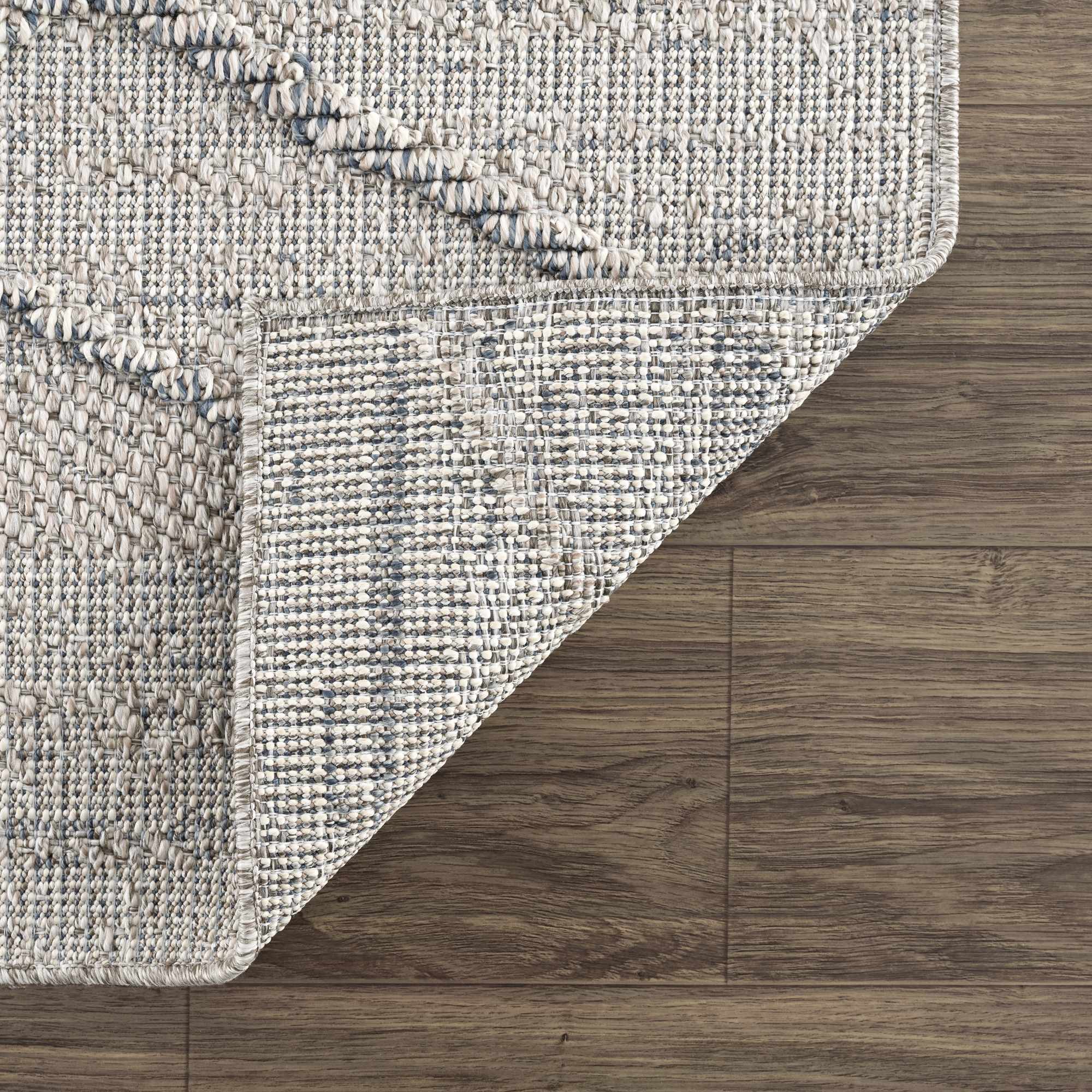 Modern Contemporary Geometrical Gray Outdoor Safe Area Rug - Image 5
