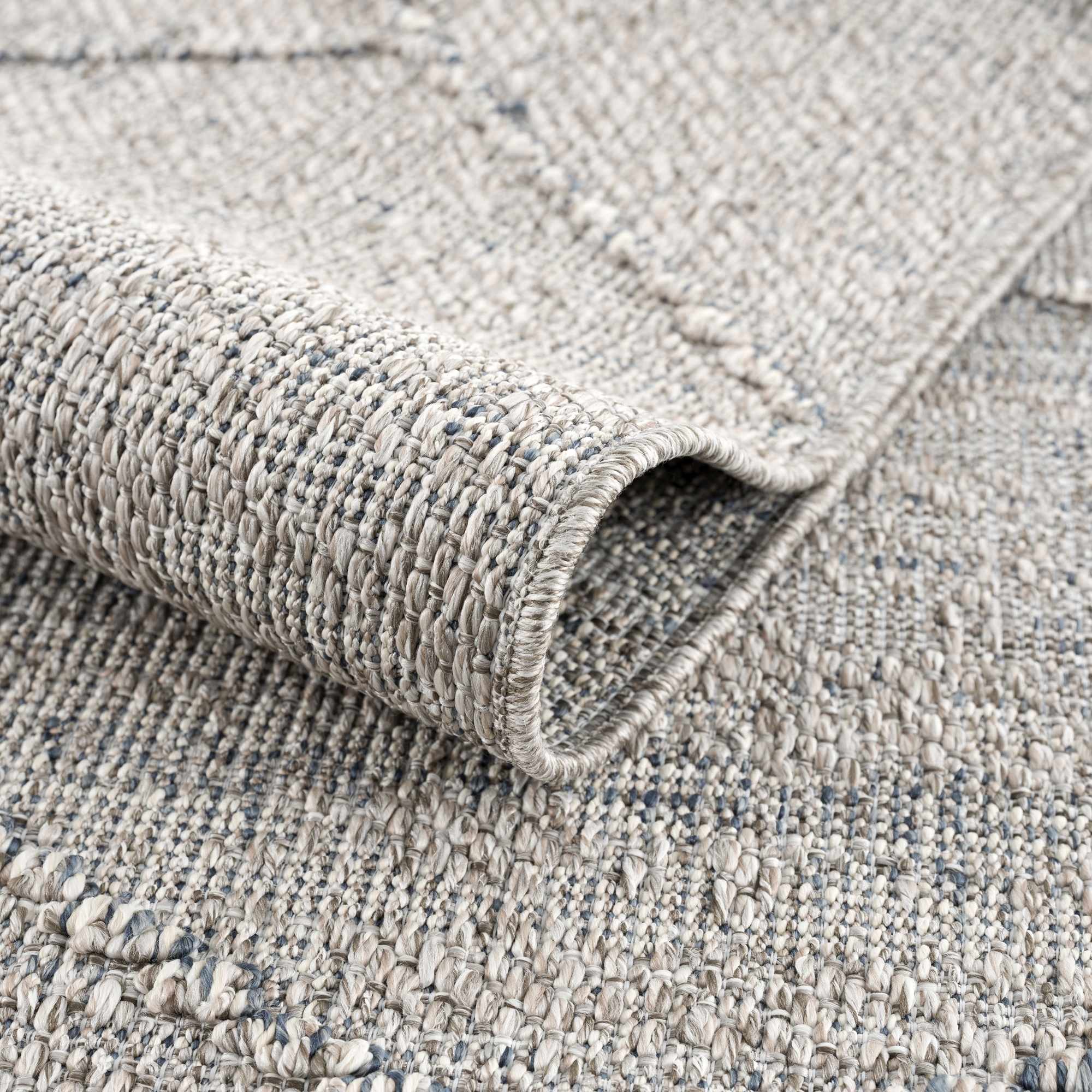 Modern Contemporary Geometrical Gray Outdoor Safe Area Rug - Image 6