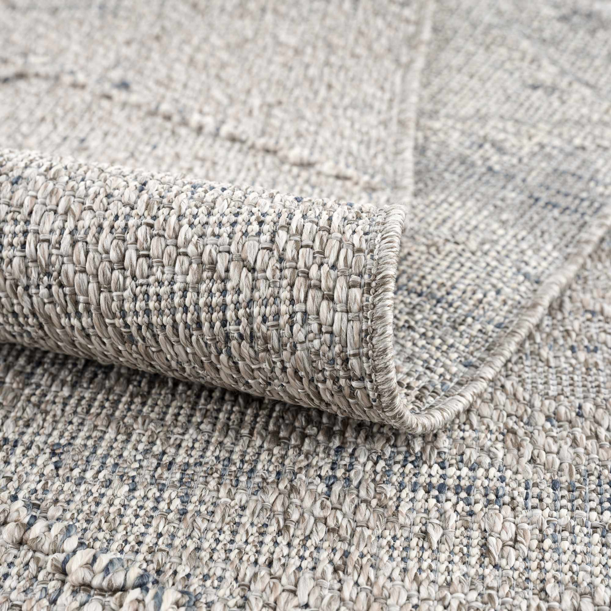 Modern Contemporary Geometrical Gray Outdoor Safe Area Rug - Image 7