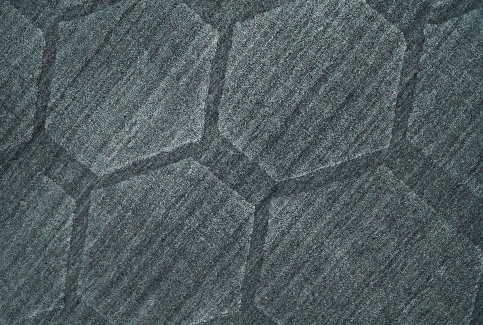 Modern Geometrical Hand Woven 2x3 Charcoal Area Rug made with Art Silk | N7123 - Image 6