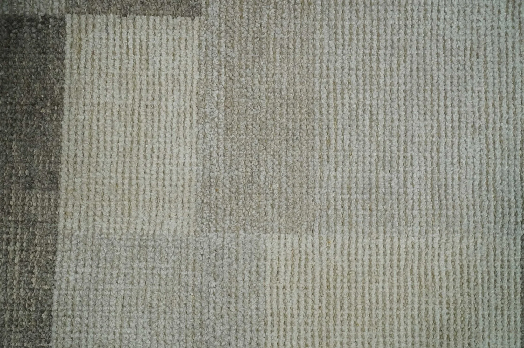 Modern Geometrical Hand knotted 2x3 Gray, Beige and Silver Area Rug | N5323 - Image 9